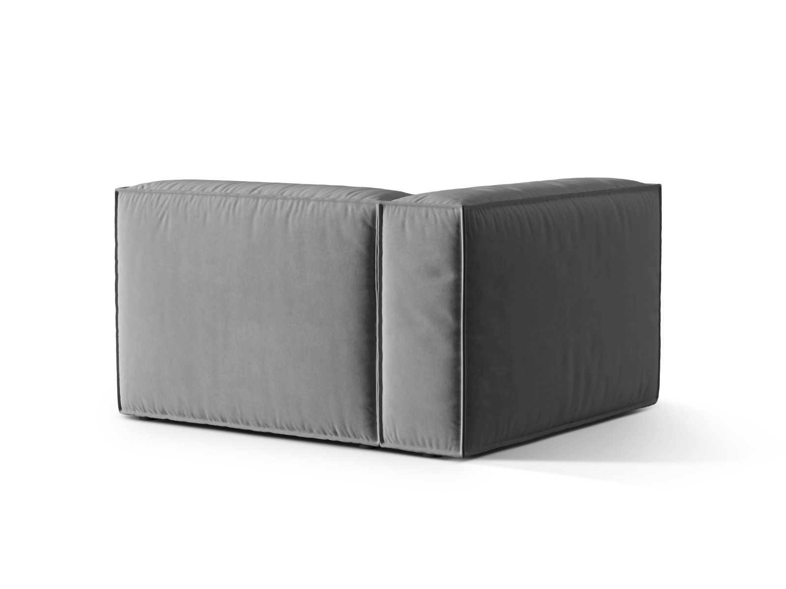 Velvet Left Modular Sofa, "Nuria", 1 Seat, 125x110x72