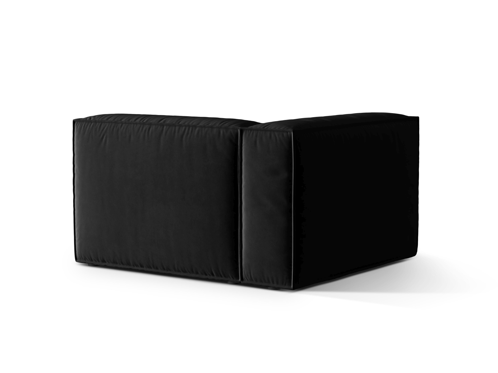 Velvet Left Modular Sofa, "Nuria", 1 Seat, 125x110x72