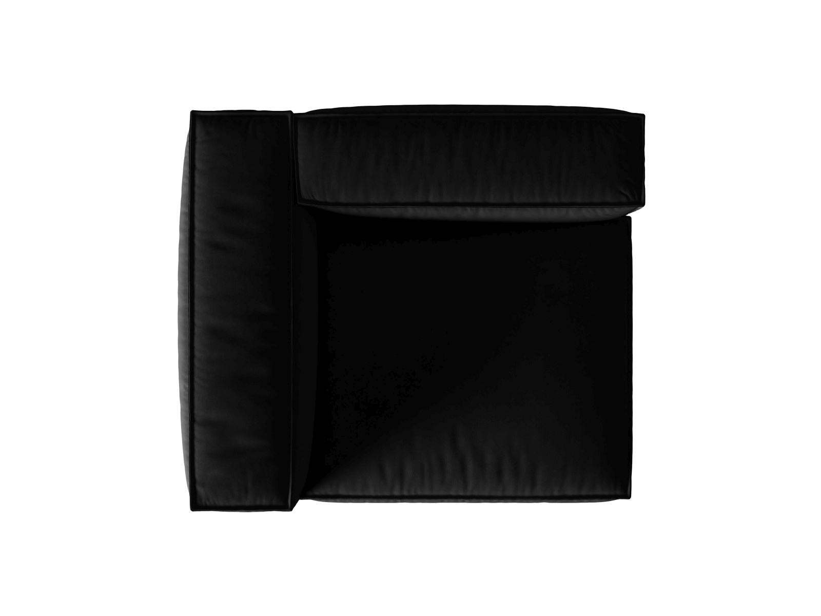 Velvet Left Modular Sofa, "Nuria", 1 Seat, 125x110x72