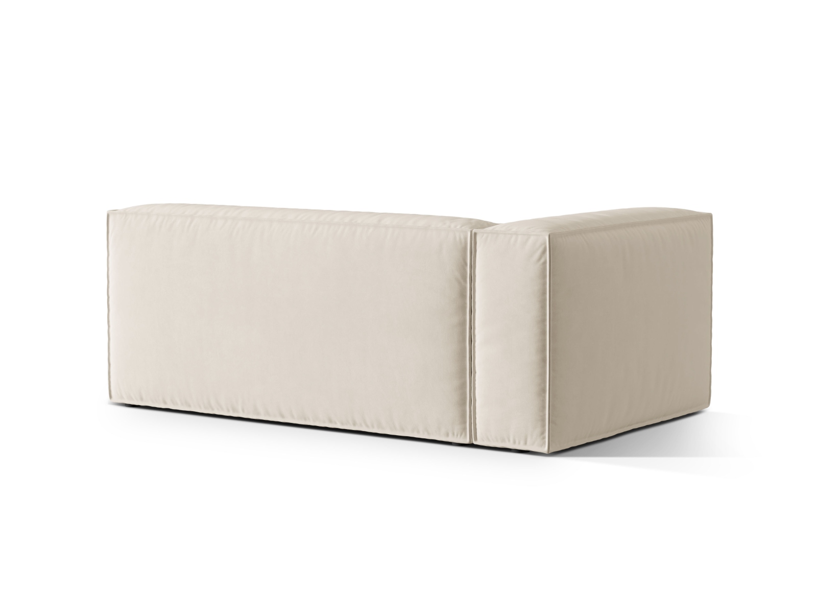 Velvet Left Modular Sofa, "Nuria", 3 Seats, 185x110x72