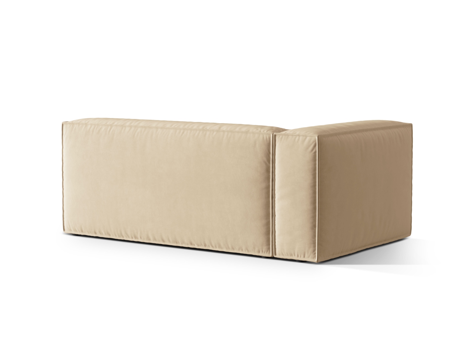 Velvet Left Modular Sofa, "Nuria", 3 Seats, 185x110x72