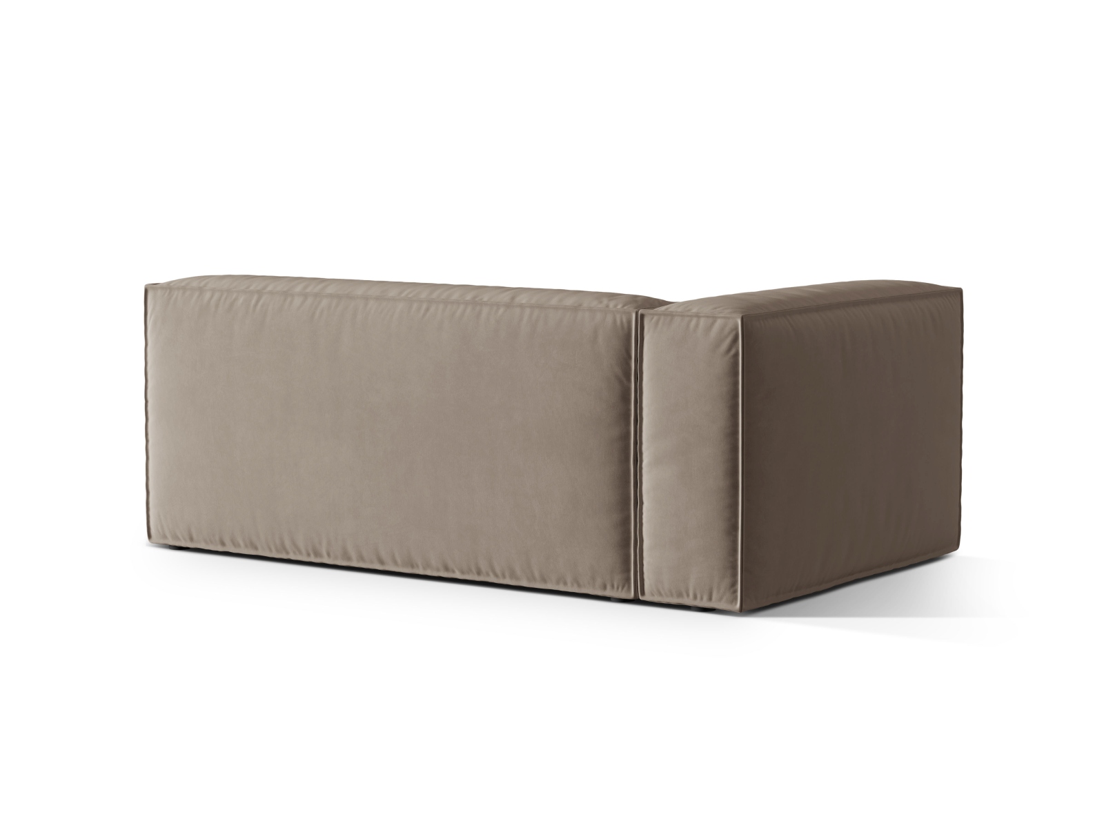 Velvet Left Modular Sofa, "Nuria", 3 Seats, 185x110x72