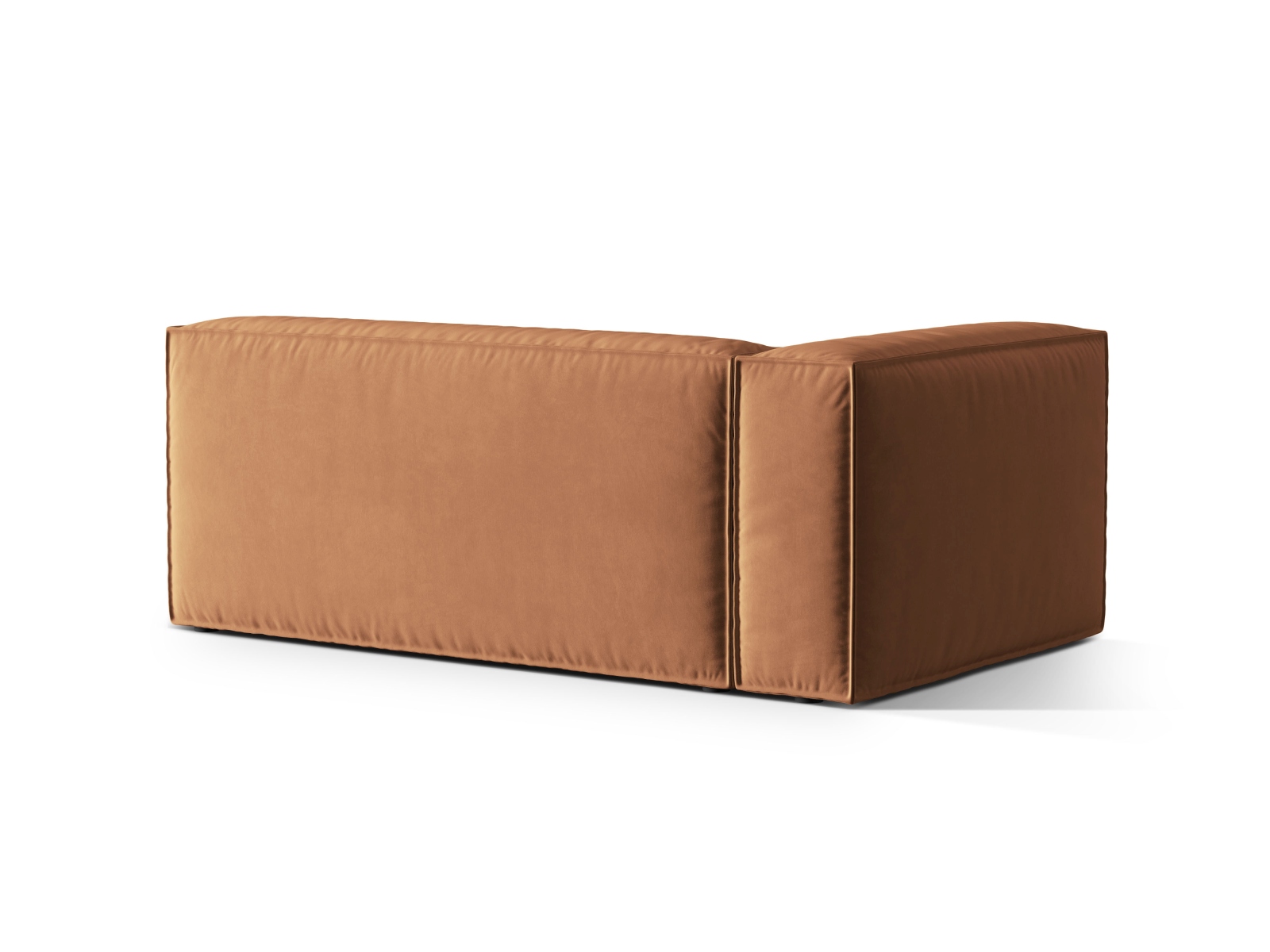 Velvet Left Modular Sofa, "Nuria", 3 Seats, 185x110x72