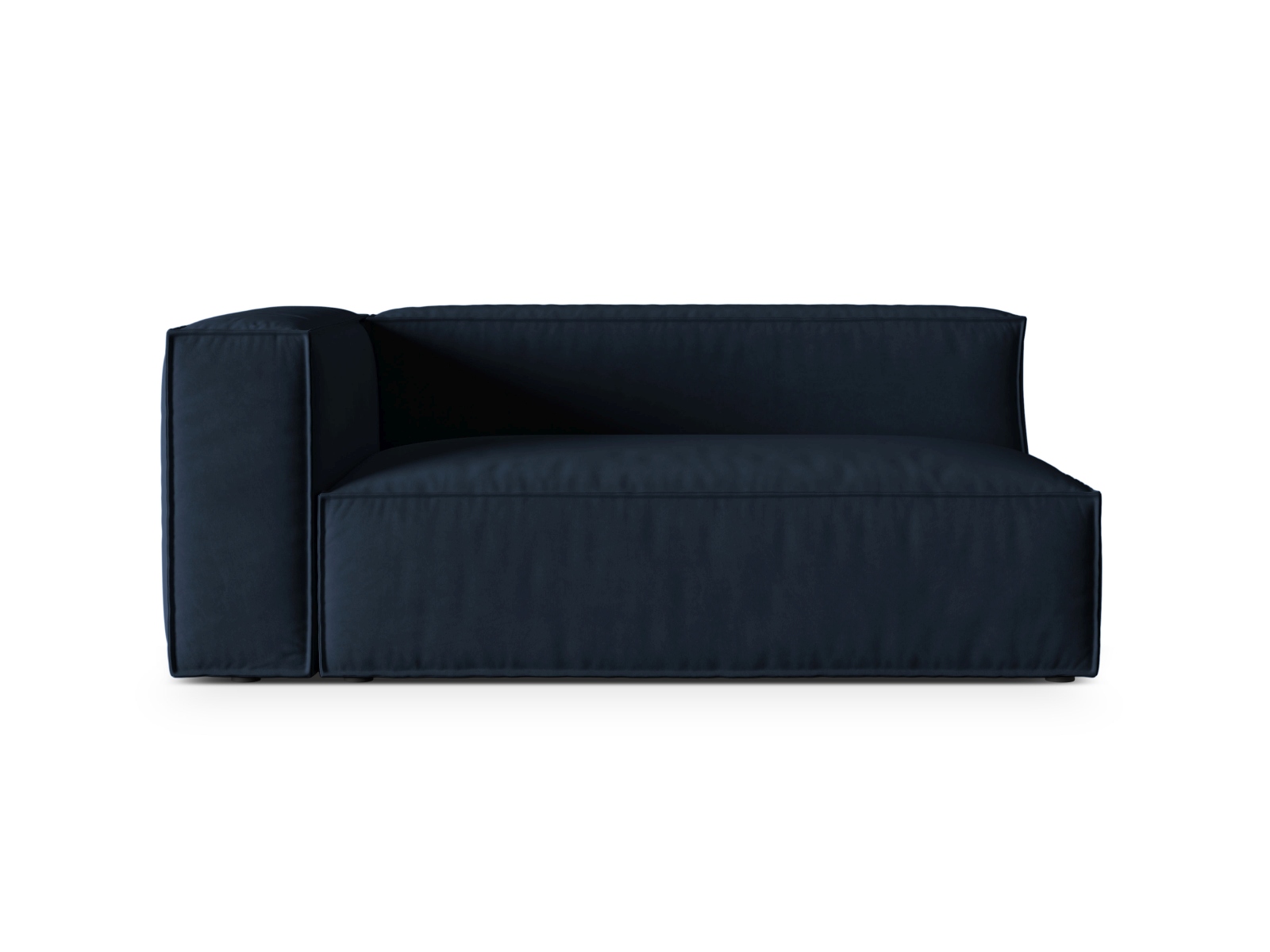 Velvet Left Modular Sofa, "Nuria", 3 Seats, 185x110x72