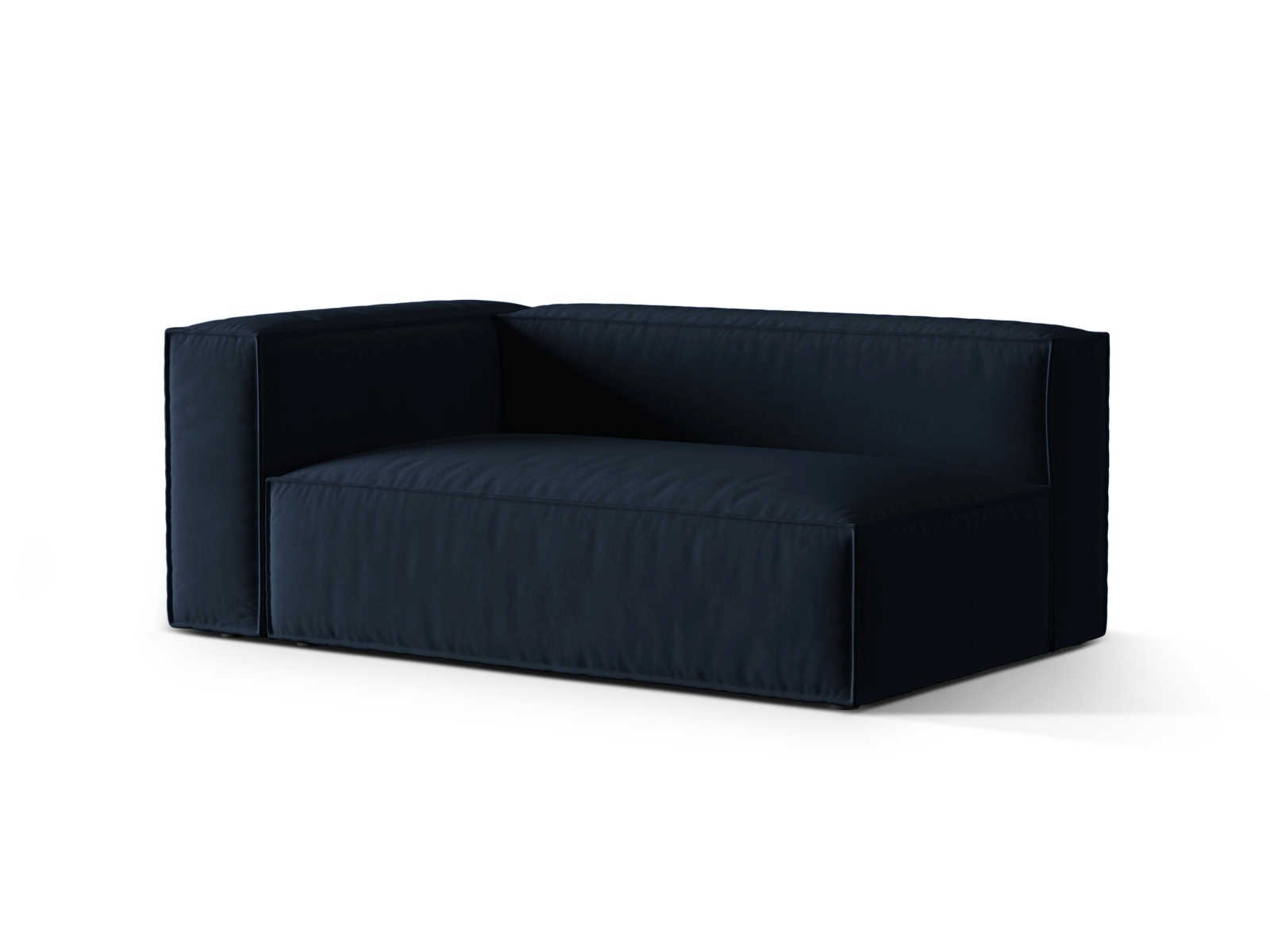 Velvet Left Modular Sofa, "Nuria", 3 Seats, 185x110x72