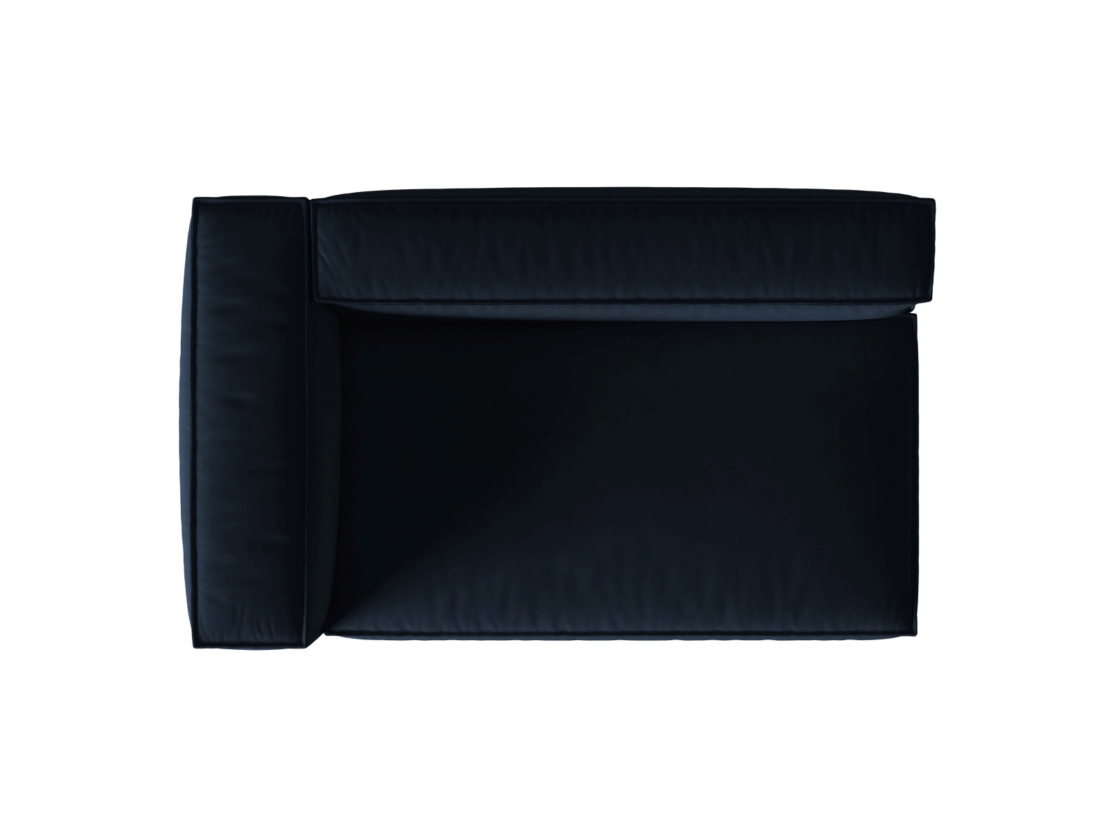 Velvet Left Modular Sofa, "Nuria", 3 Seats, 185x110x72