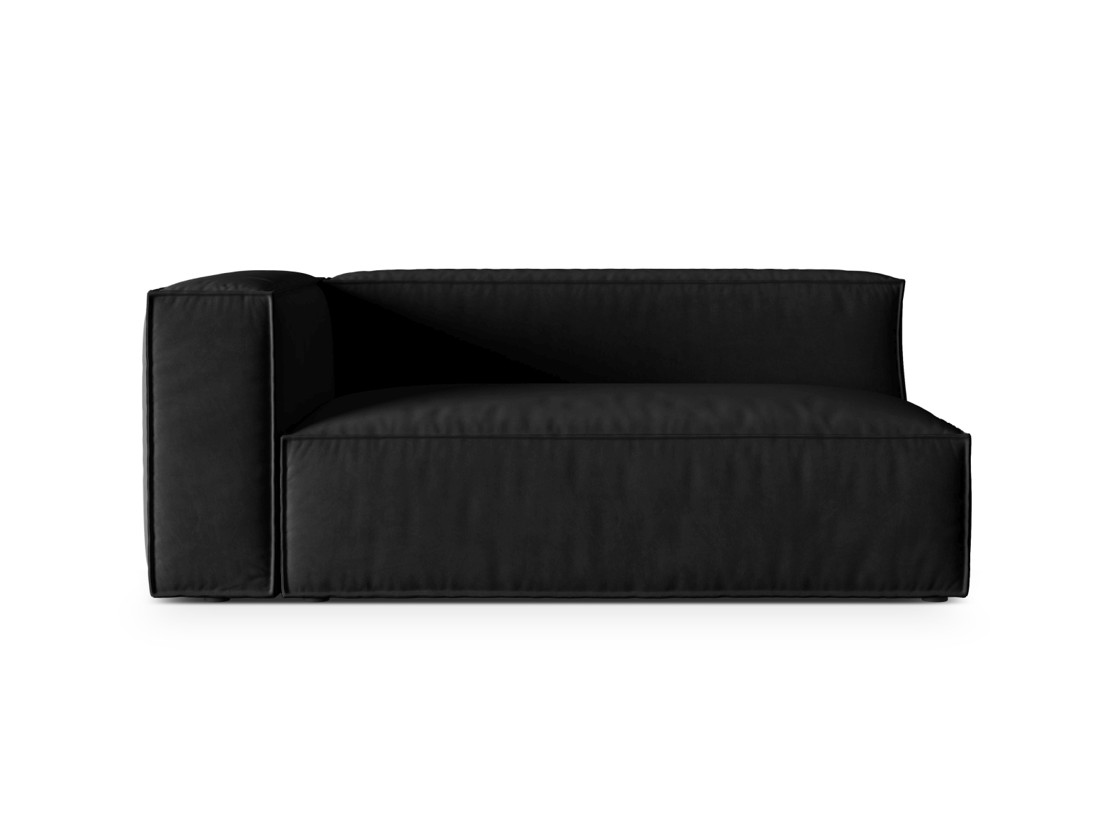 Velvet Left Modular Sofa, "Nuria", 3 Seats, 185x110x72