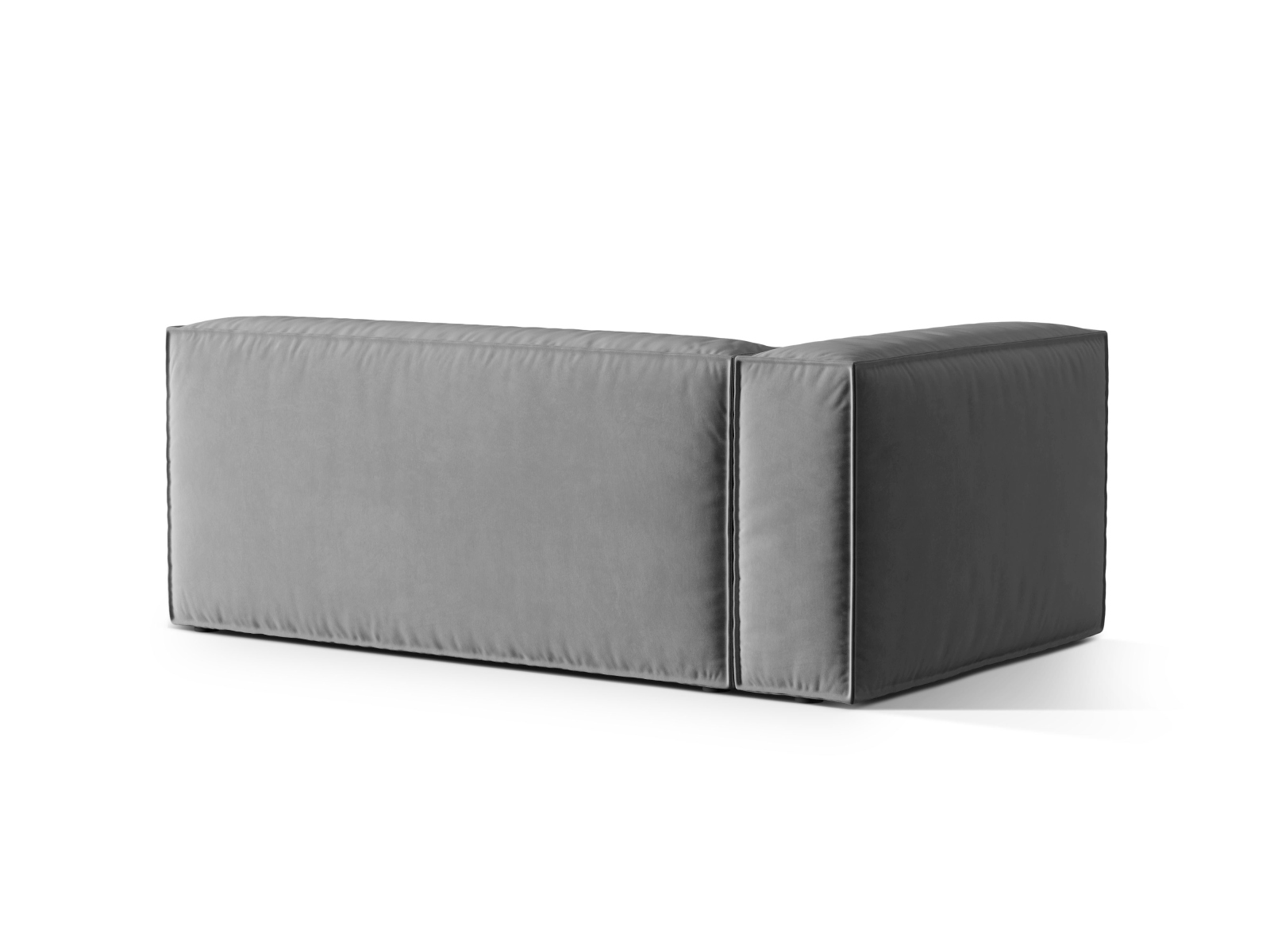 Velvet Left Modular Sofa, "Nuria", 3 Seats, 185x110x72