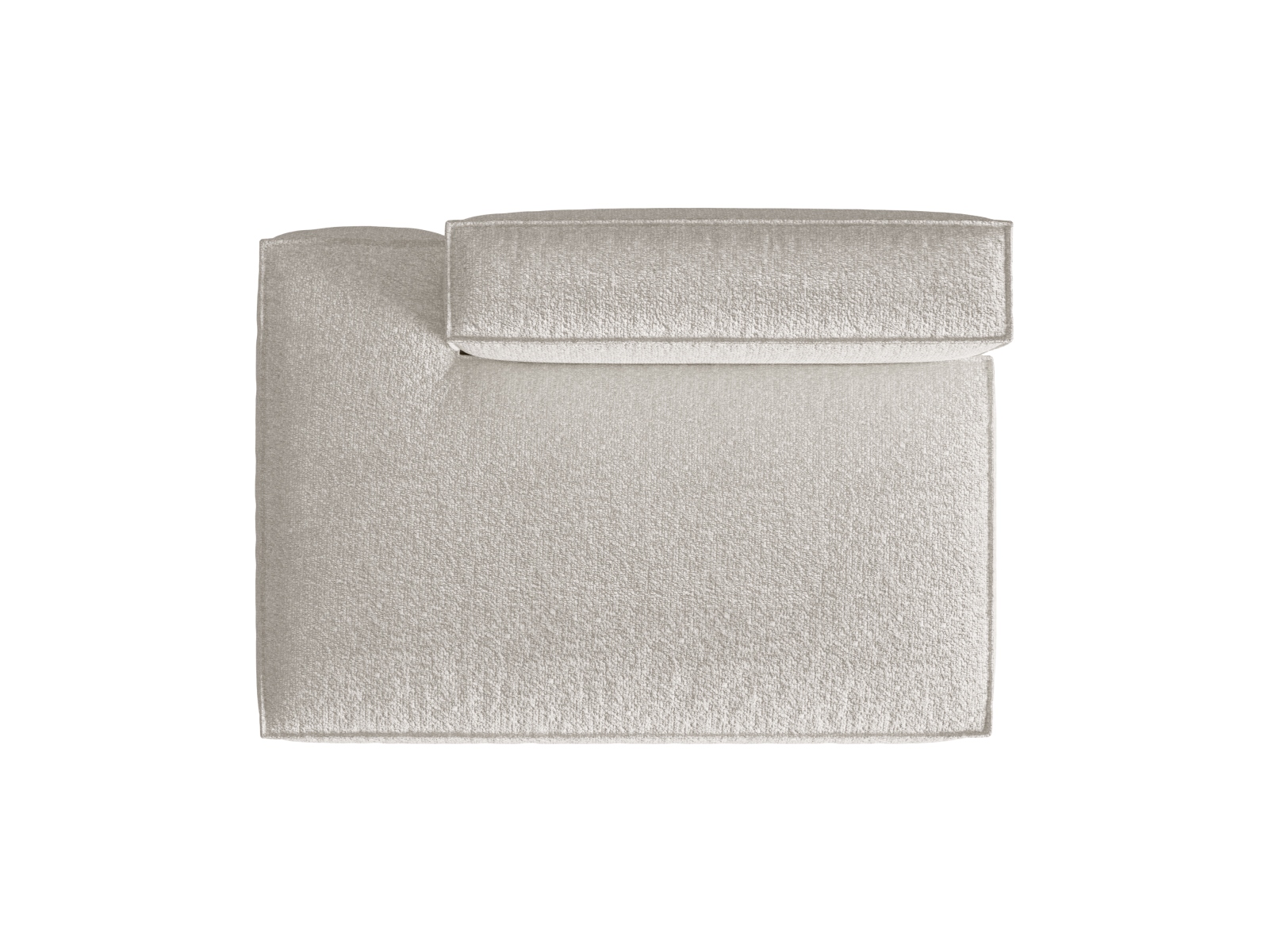 Boucle Left Modular Sofa, "Nuria", 3 Seats, 165x110x72