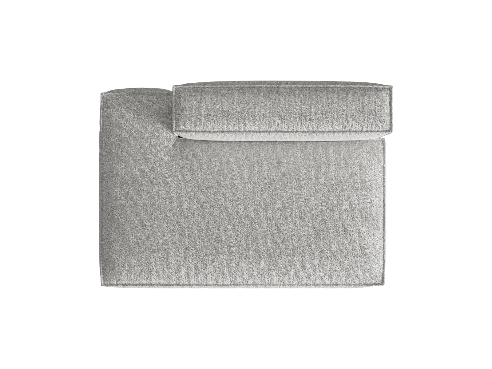 Boucle Left Modular Sofa, "Nuria", 3 Seats, 165x110x72