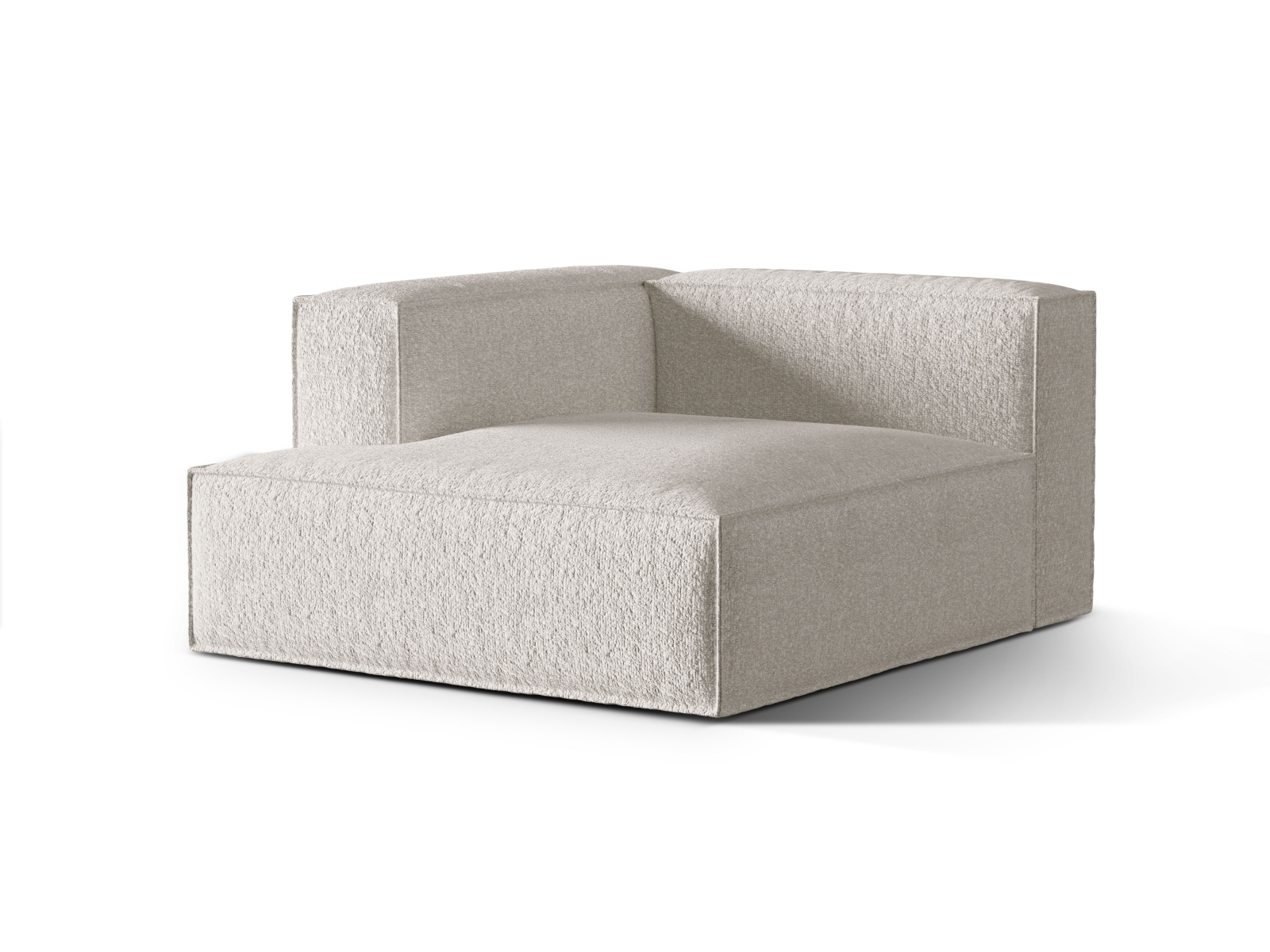 Boucle Chaise Longue Left, "Nuria", 1 Seat, 127x147x72