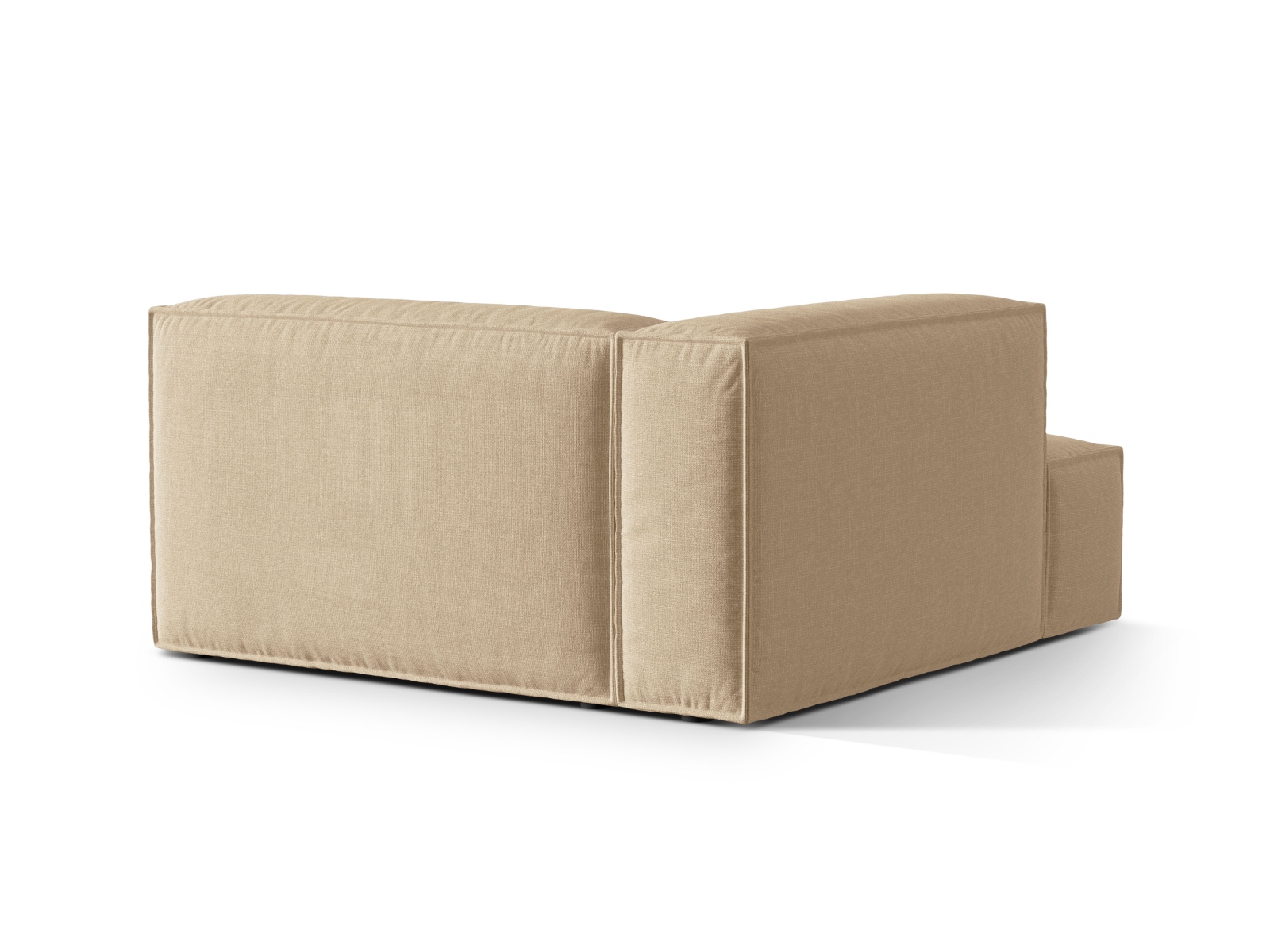 Velvet Chaise Longue Left, "Nuria", 1 Seat, 147x147x72