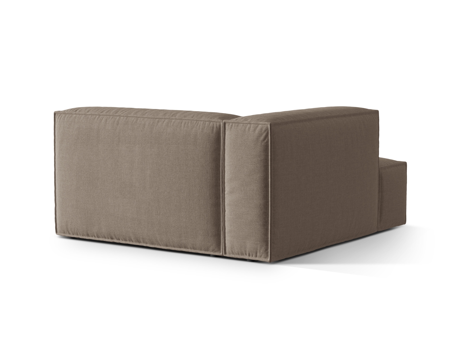 Velvet Chaise Longue Left, "Nuria", 1 Seat, 147x147x72