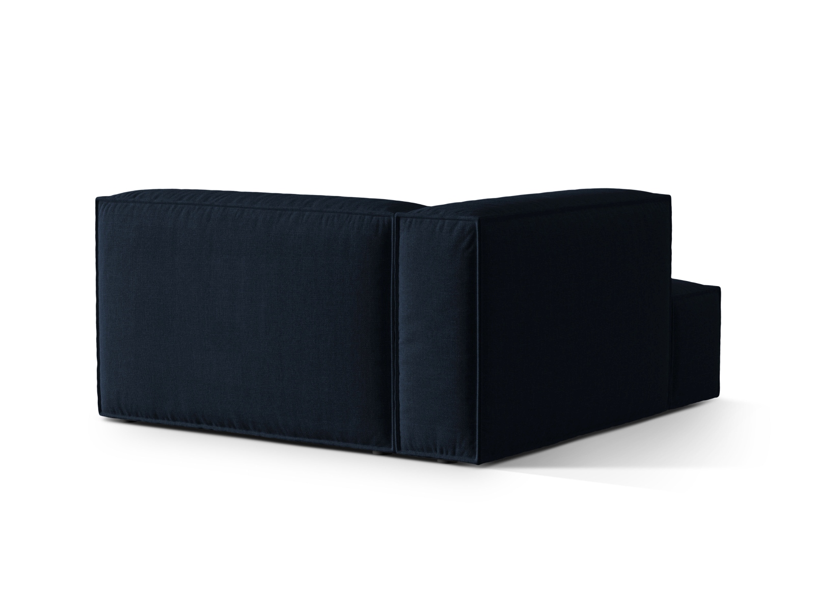 Velvet Chaise Longue Left, "Nuria", 1 Seat, 147x147x72