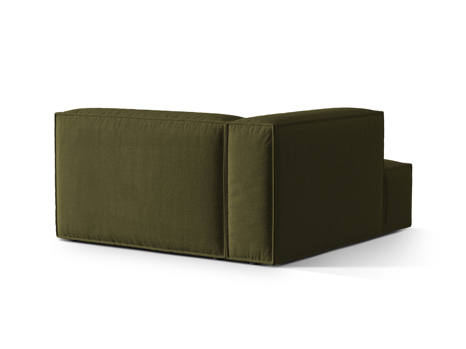 Velvet Chaise Longue Left, "Nuria", 1 Seat, 147x147x72
