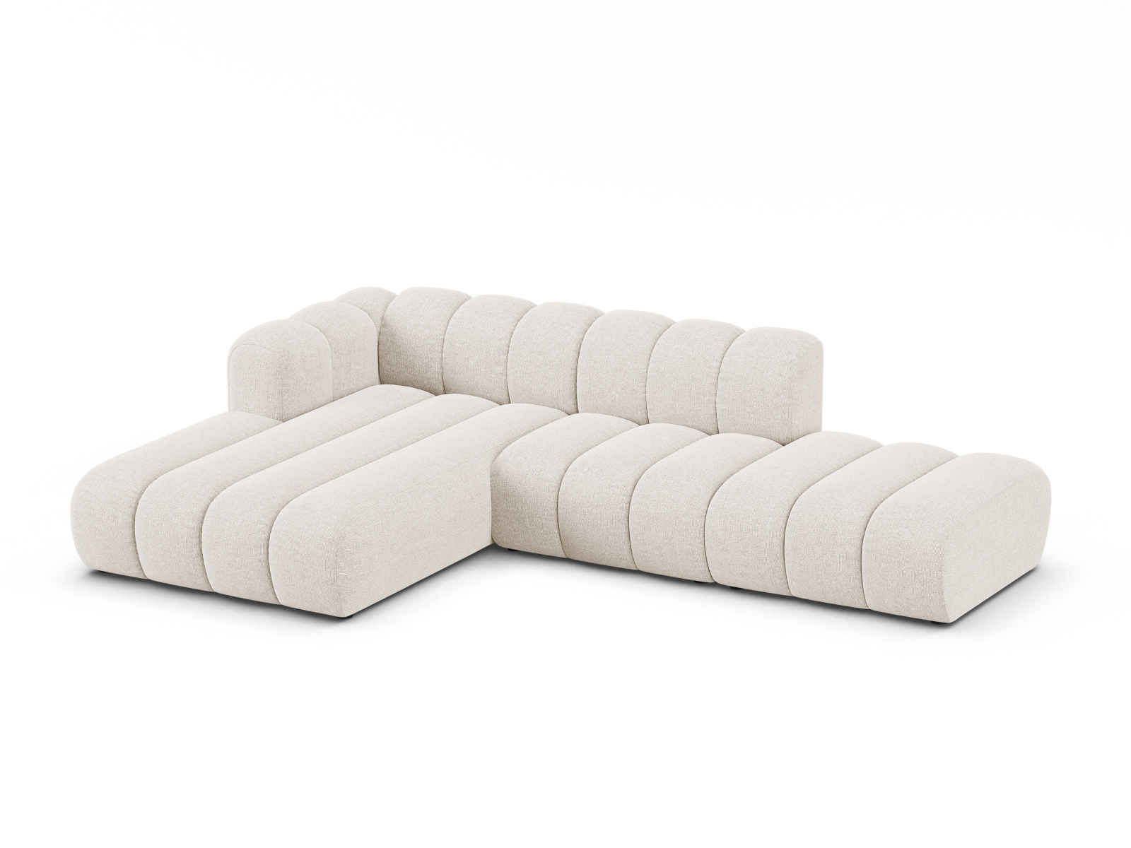Modular Left Open Corner Sofa, "Lupine", 5 Seats, 299x177x70
