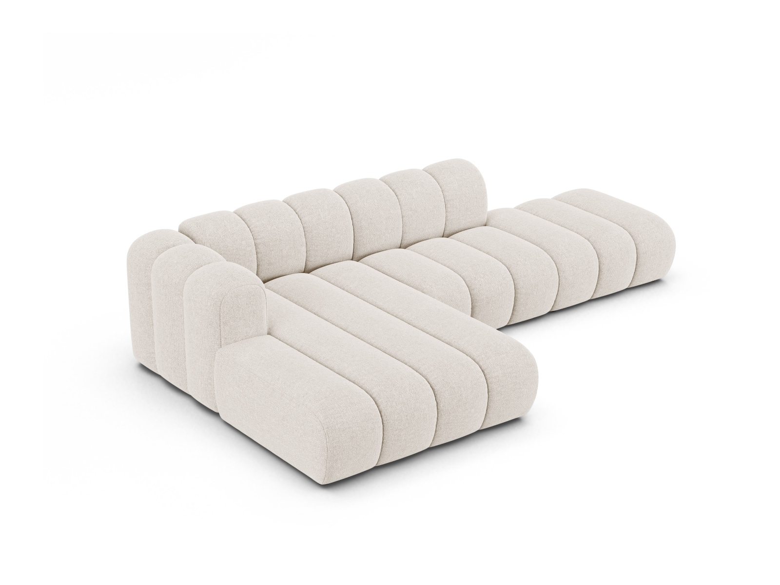Modular Left Open Corner Sofa, "Lupine", 5 Seats, 299x177x70