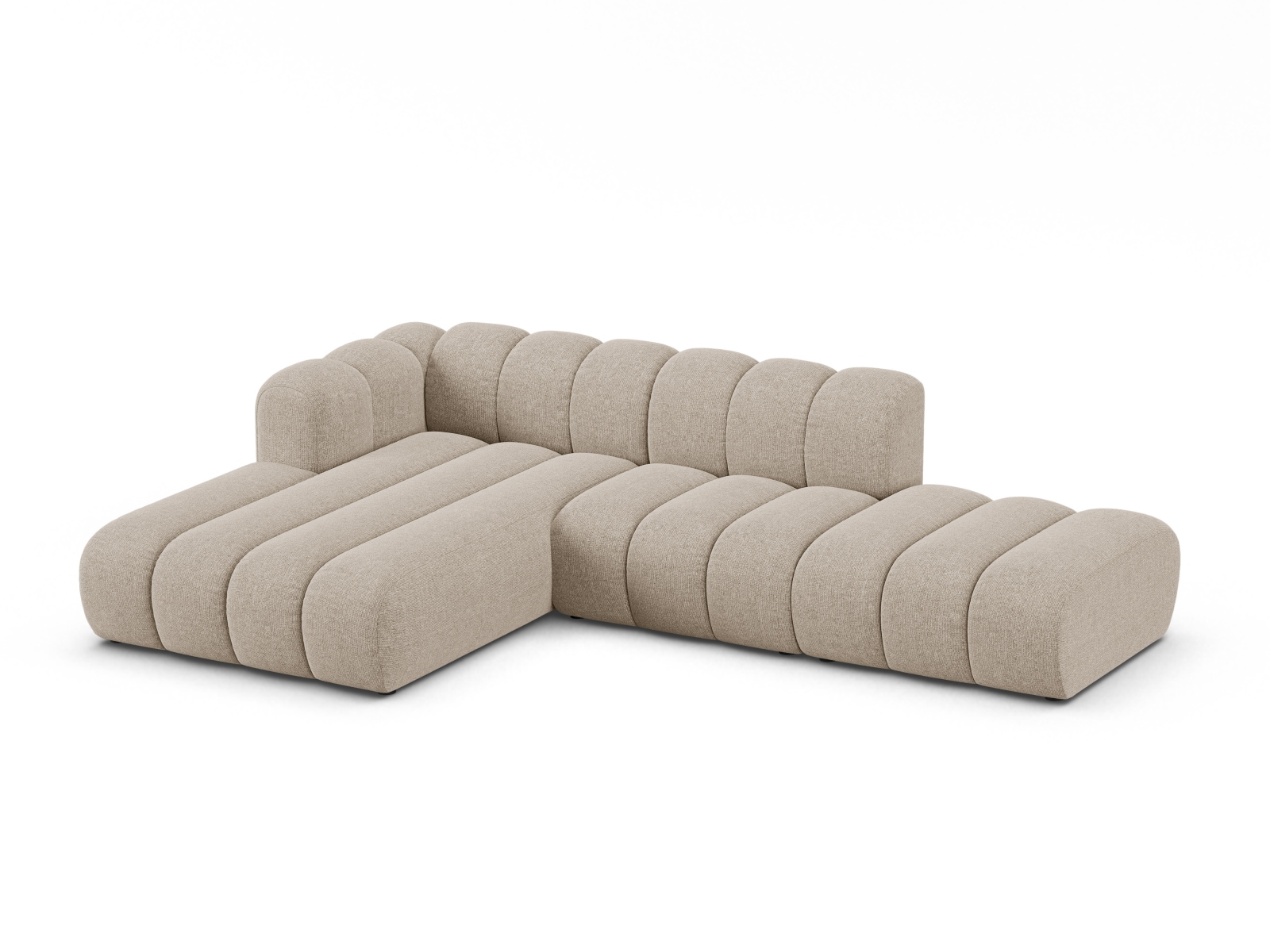 Modular Left Open Corner Sofa, "Lupine", 5 Seats, 299x177x70