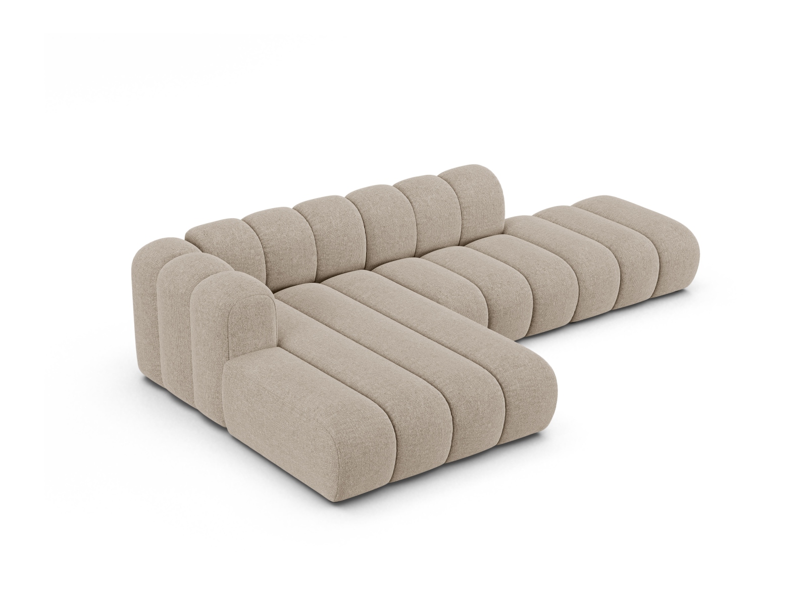 Modular Left Open Corner Sofa, "Lupine", 5 Seats, 299x177x70