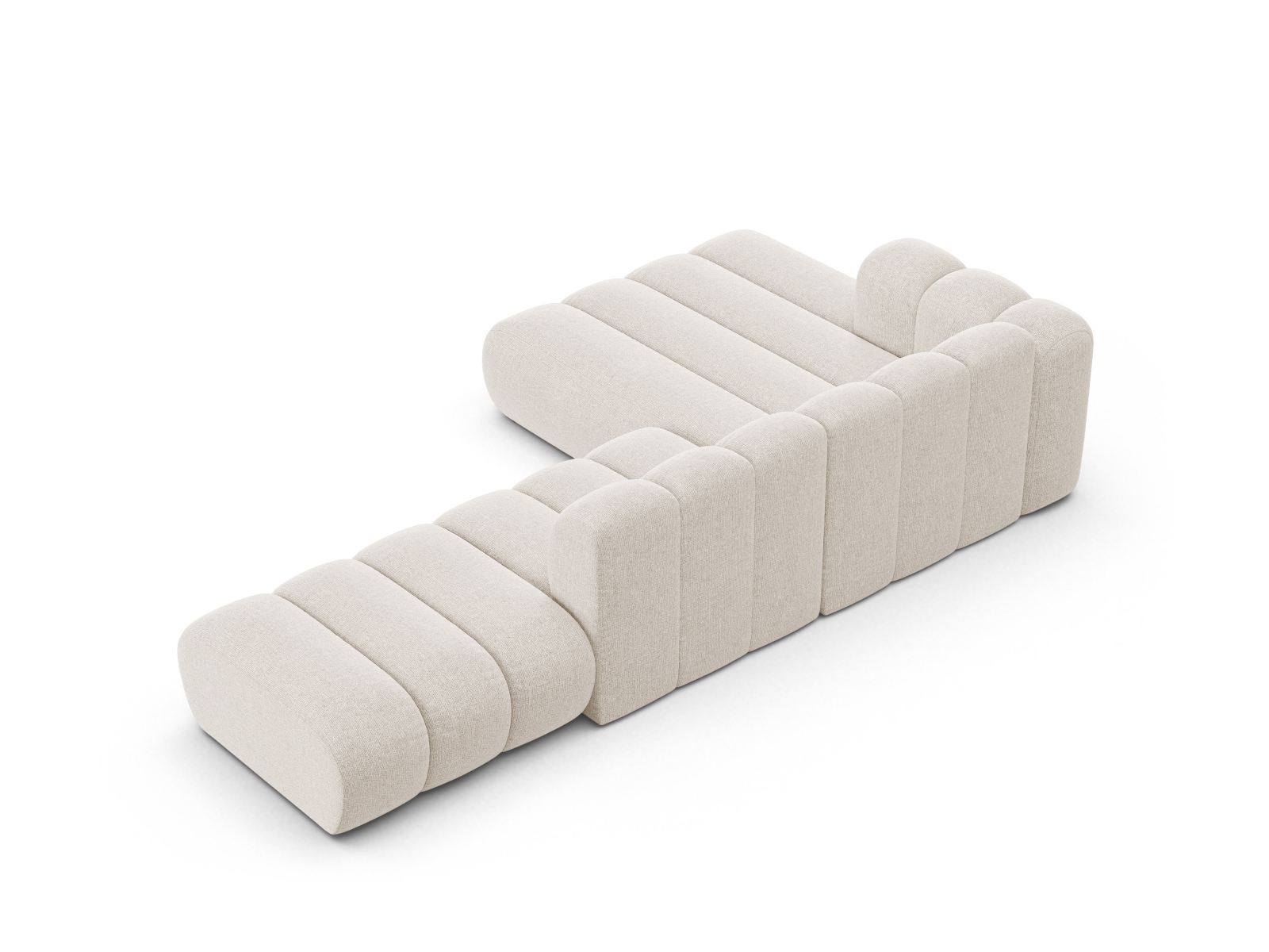 Modular Left Open Corner Sofa, "Lupine", 5 Seats, 299x177x70