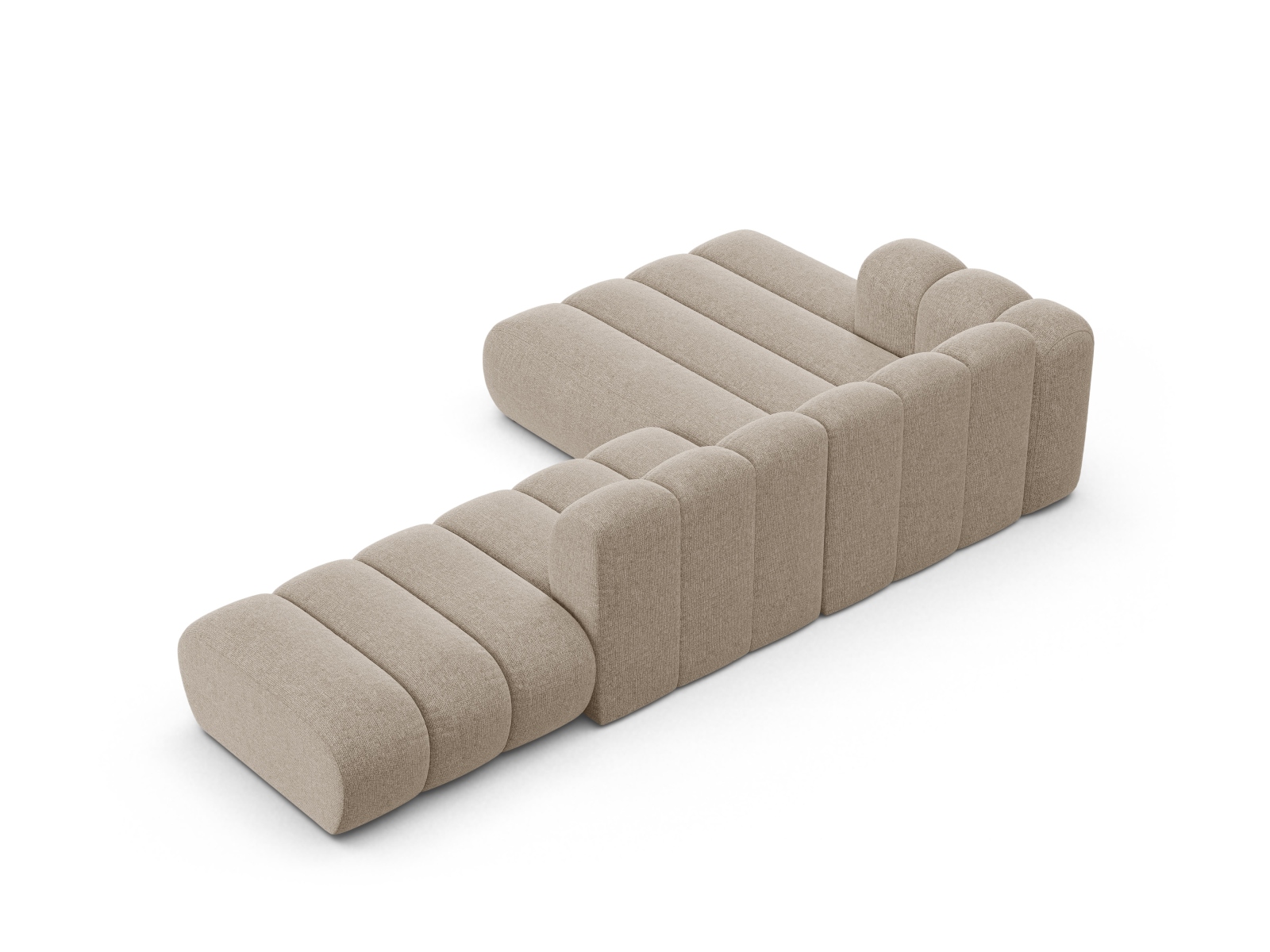 Modular Left Open Corner Sofa, "Lupine", 5 Seats, 299x177x70