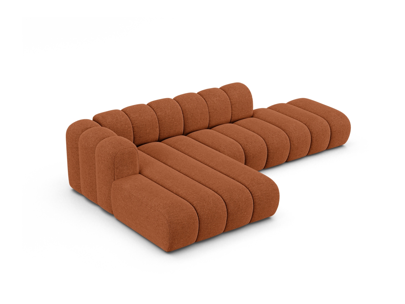 Modular Left Open Corner Sofa, "Lupine", 5 Seats, 299x177x70