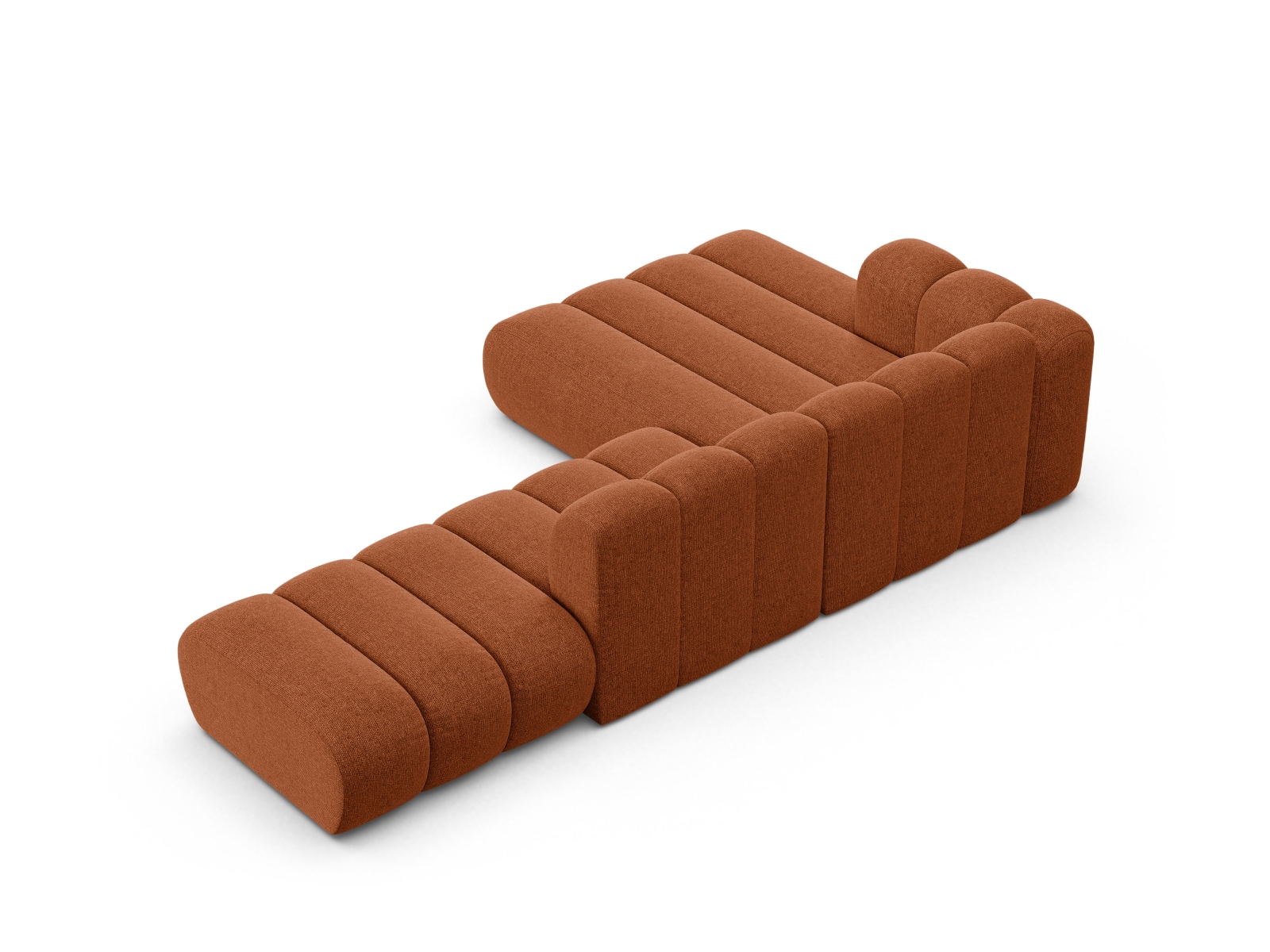 Modular Left Open Corner Sofa, "Lupine", 5 Seats, 299x177x70
