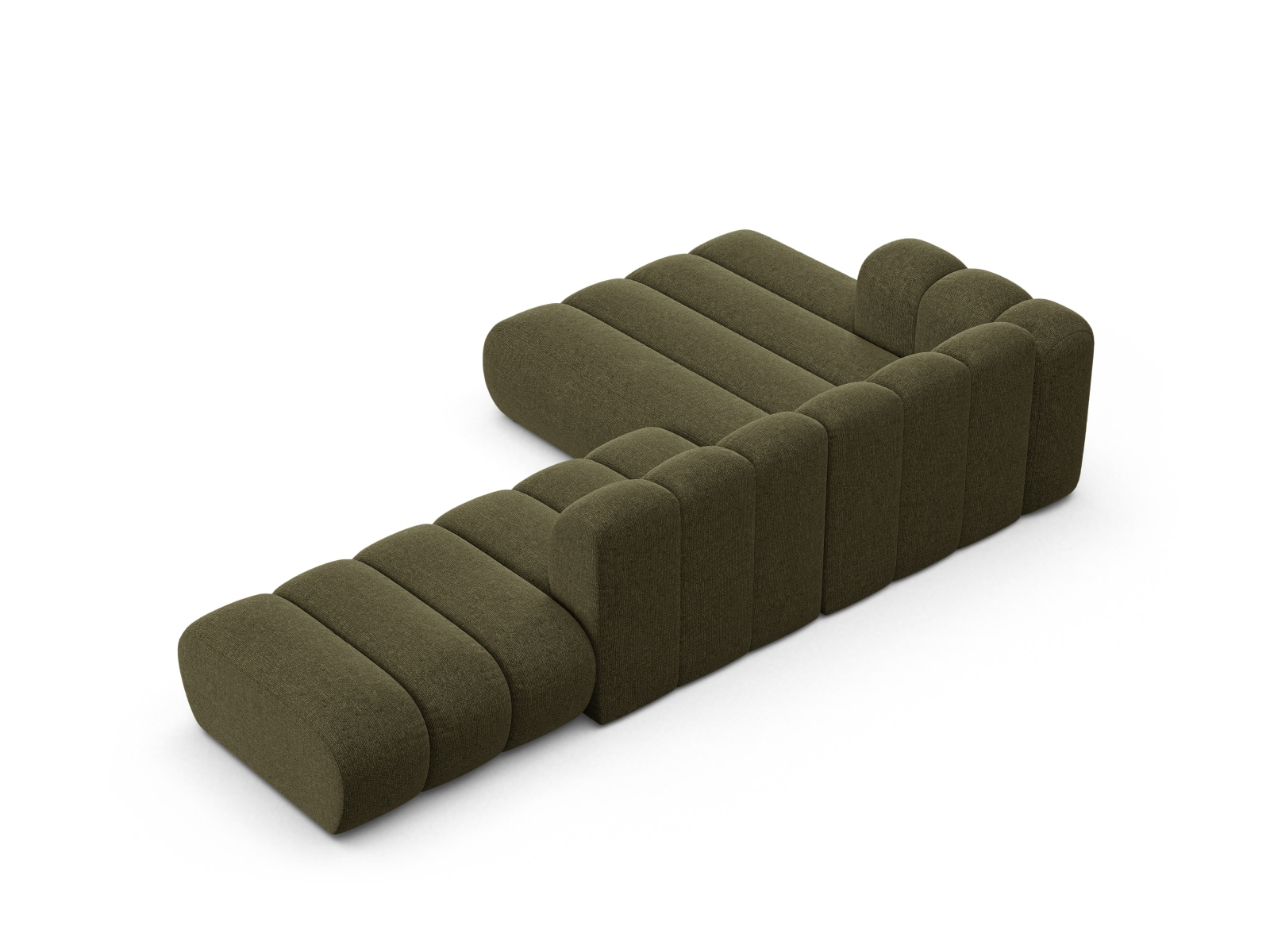 Modular Left Open Corner Sofa, "Lupine", 5 Seats, 299x177x70