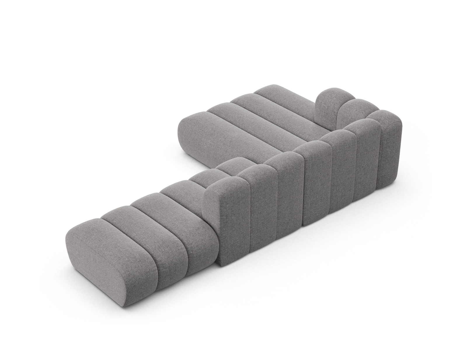 Modular Left Open Corner Sofa, "Lupine", 5 Seats, 299x177x70