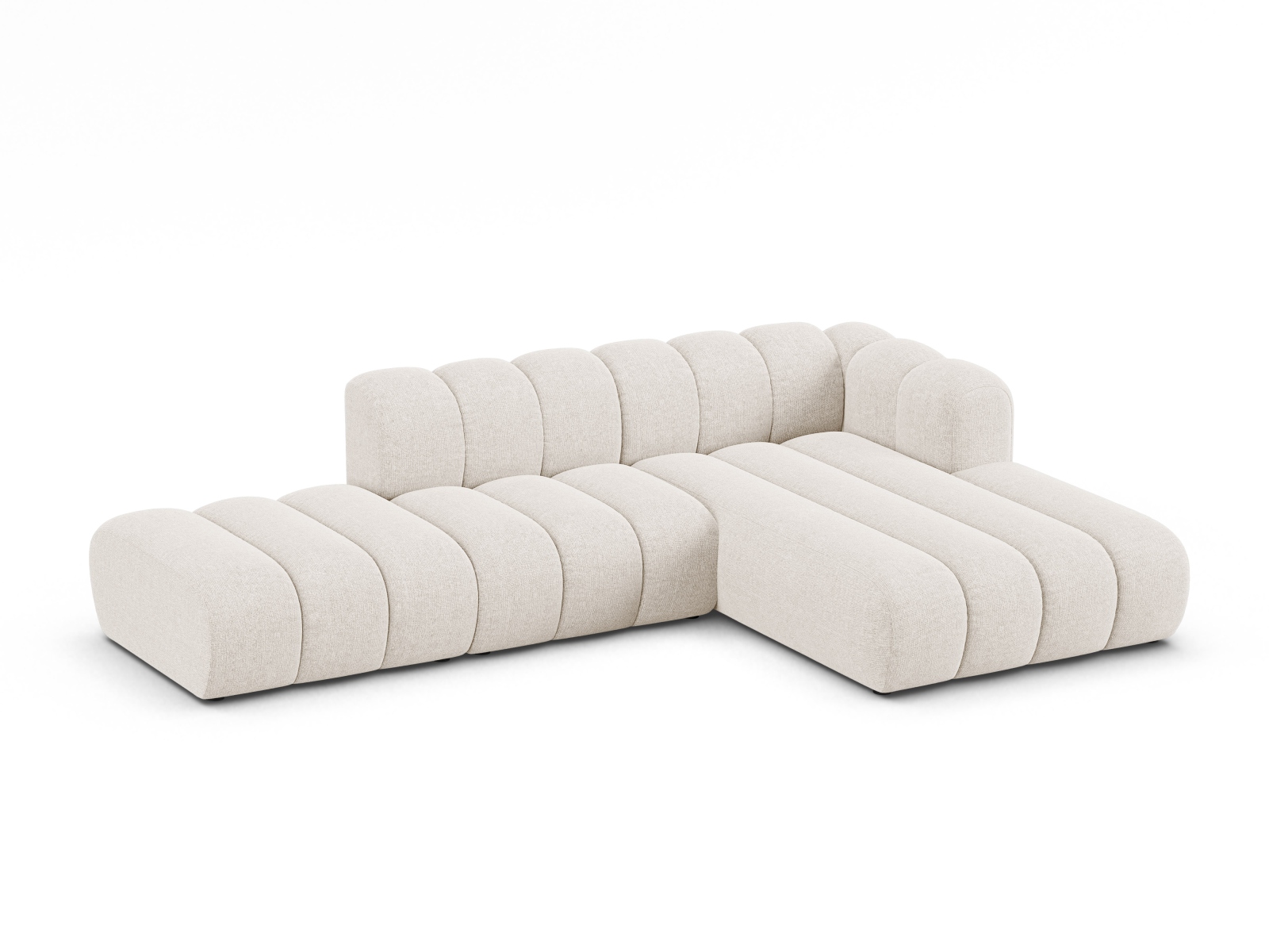 Modular Right Open Corner Sofa, "Lupine", 5 Seats, 299x177x70