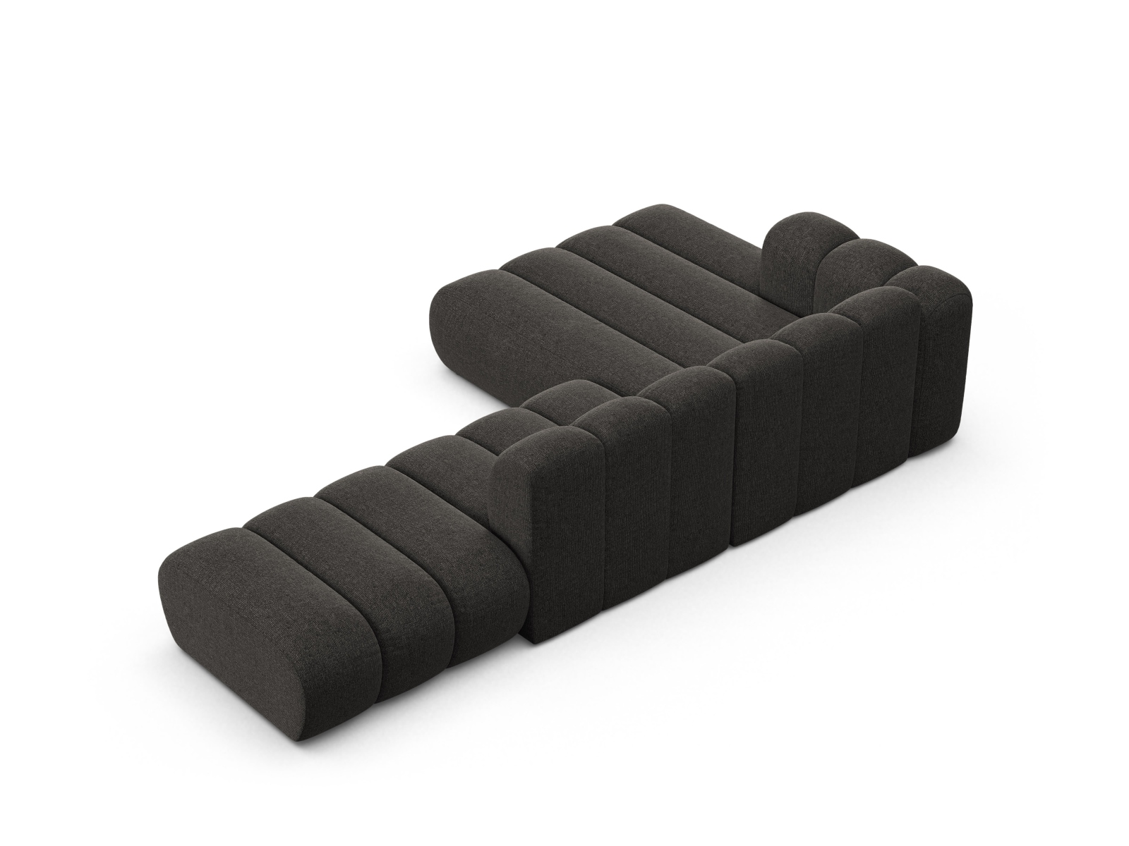 Modular Left Open Corner Sofa, "Lupine", 5 Seats, 299x177x70