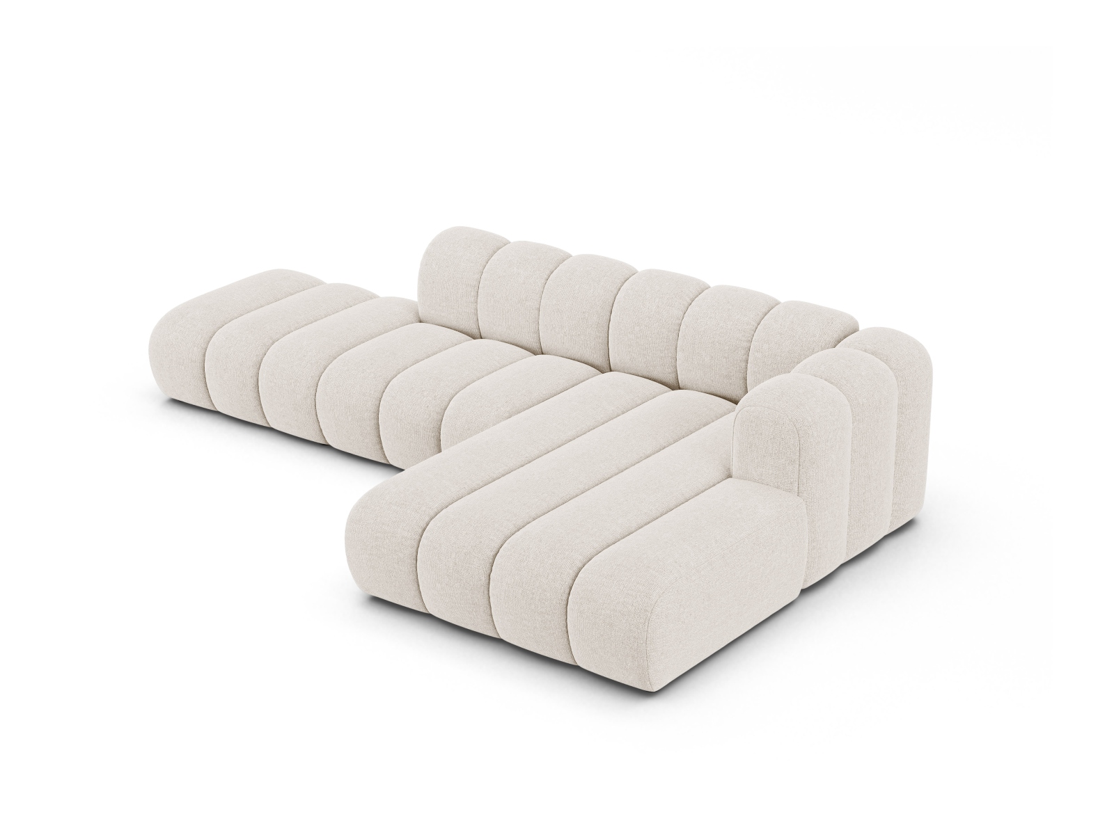 Modular Right Open Corner Sofa, "Lupine", 5 Seats, 299x177x70