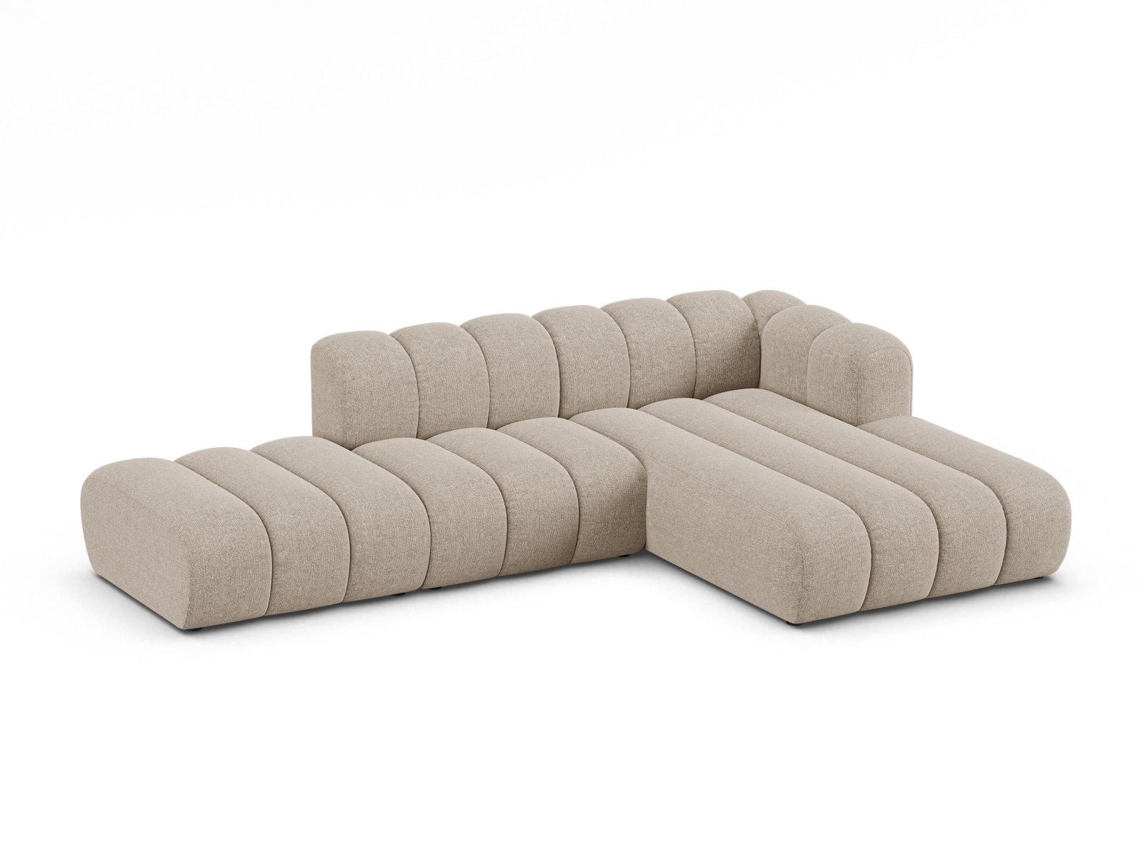 Modular Right Open Corner Sofa, "Lupine", 5 Seats, 299x177x70