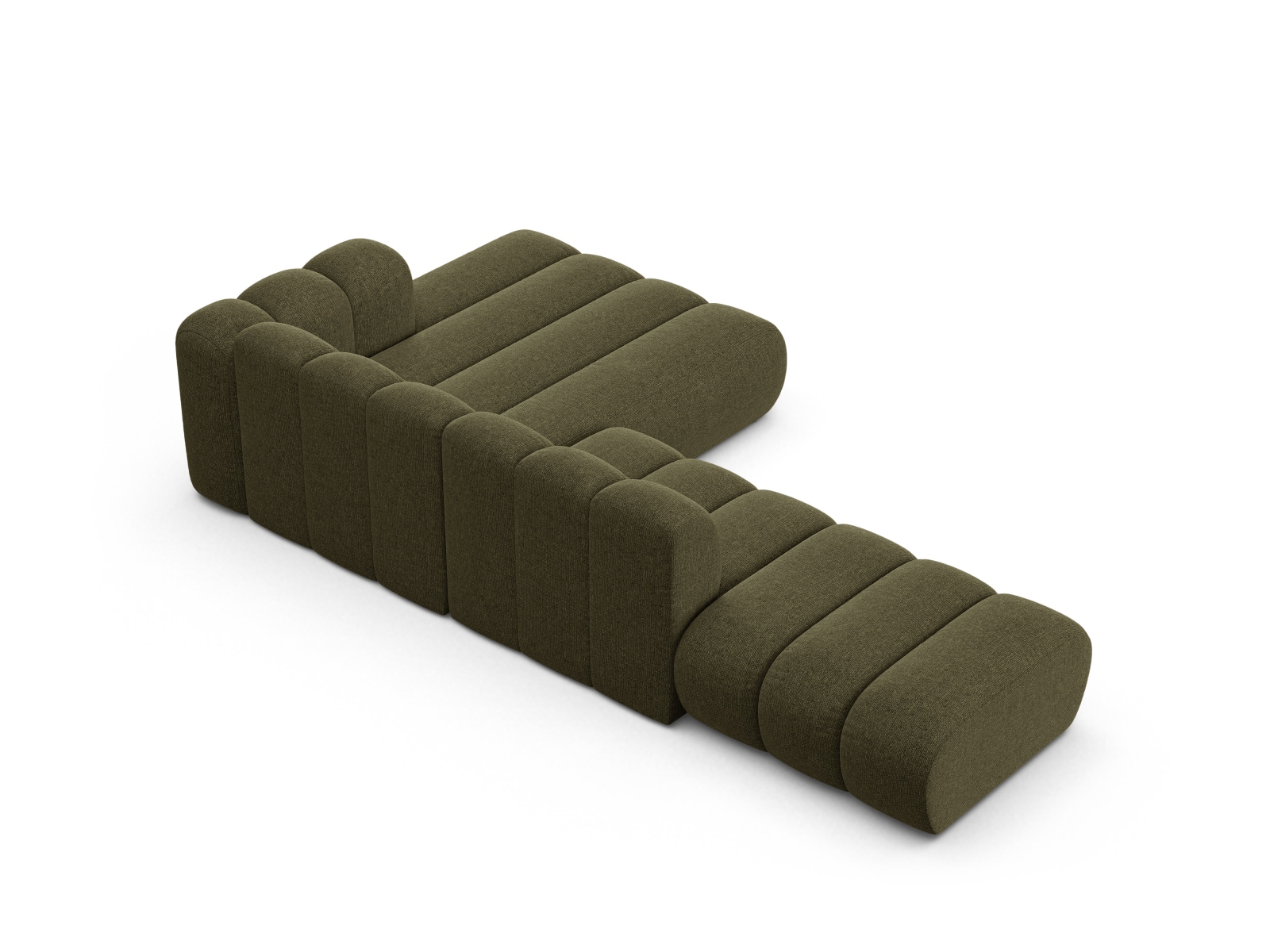 Modular Right Open Corner Sofa, "Lupine", 5 Seats, 299x177x70