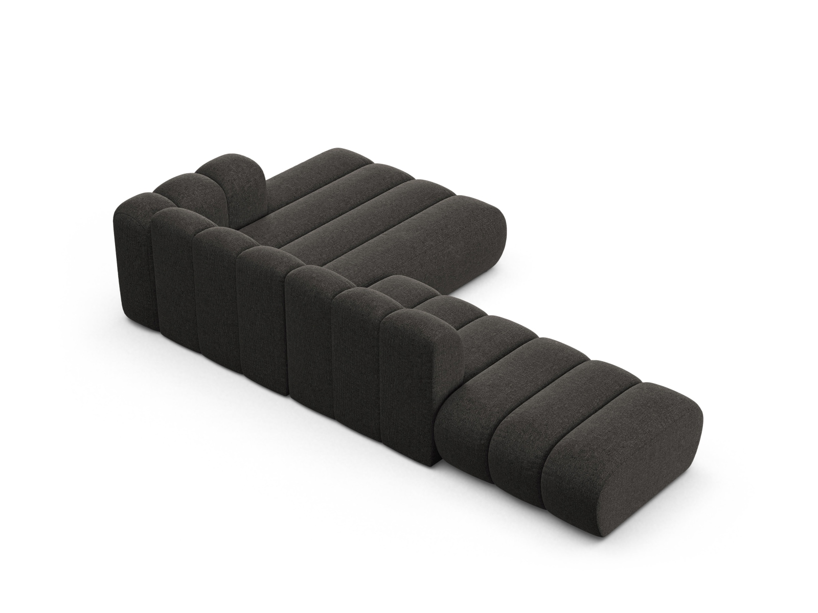 Modular Right Open Corner Sofa, "Lupine", 5 Seats, 299x177x70