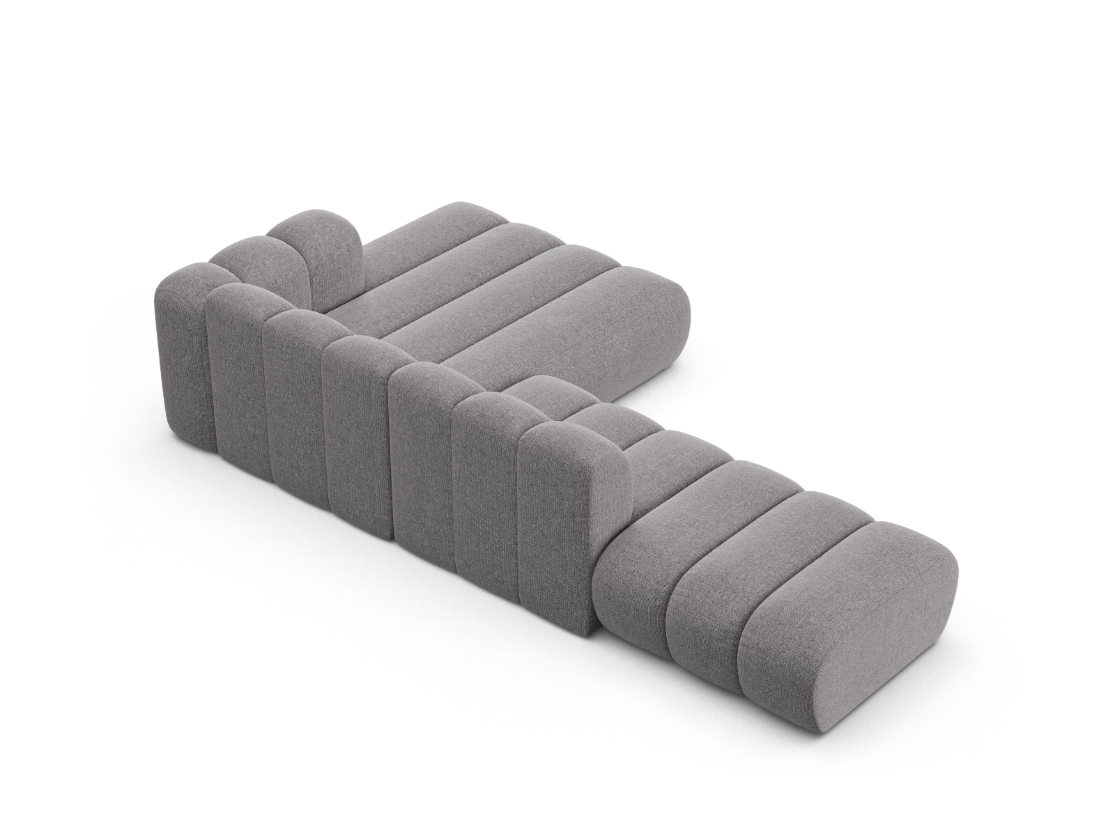 Modular Right Open Corner Sofa, "Lupine", 5 Seats, 299x177x70
