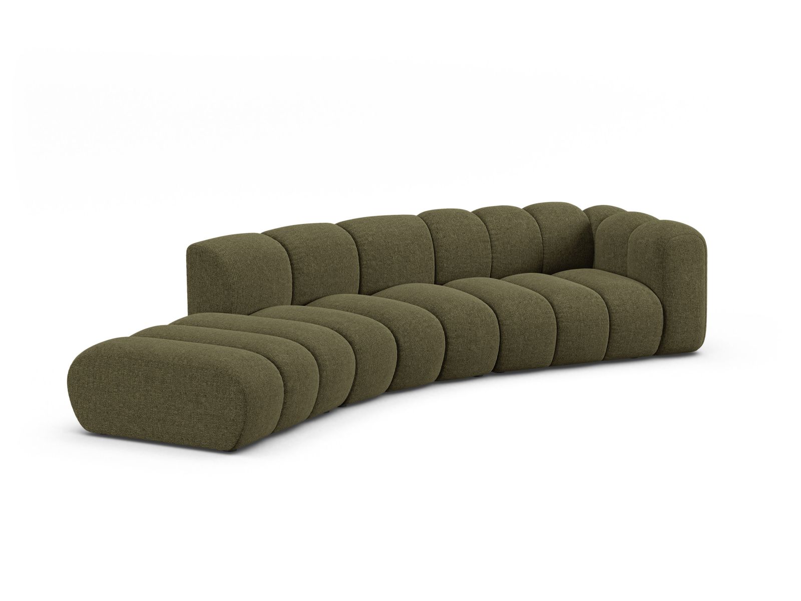 Left Modular Sofa, "Lupine", 5 Seats, 335x166x70