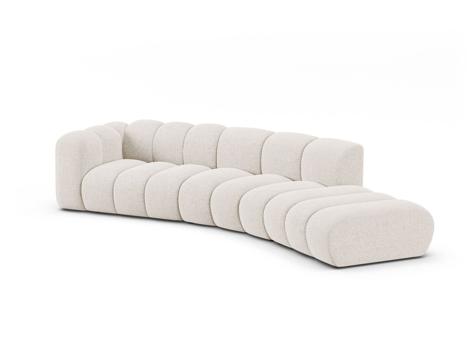 Right Modular Sofa, "Lupine", 5 Seats, 335x166x70
