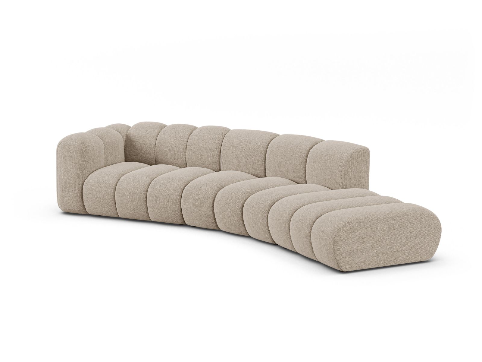 Right Modular Sofa, "Lupine", 5 Seats, 335x166x70
