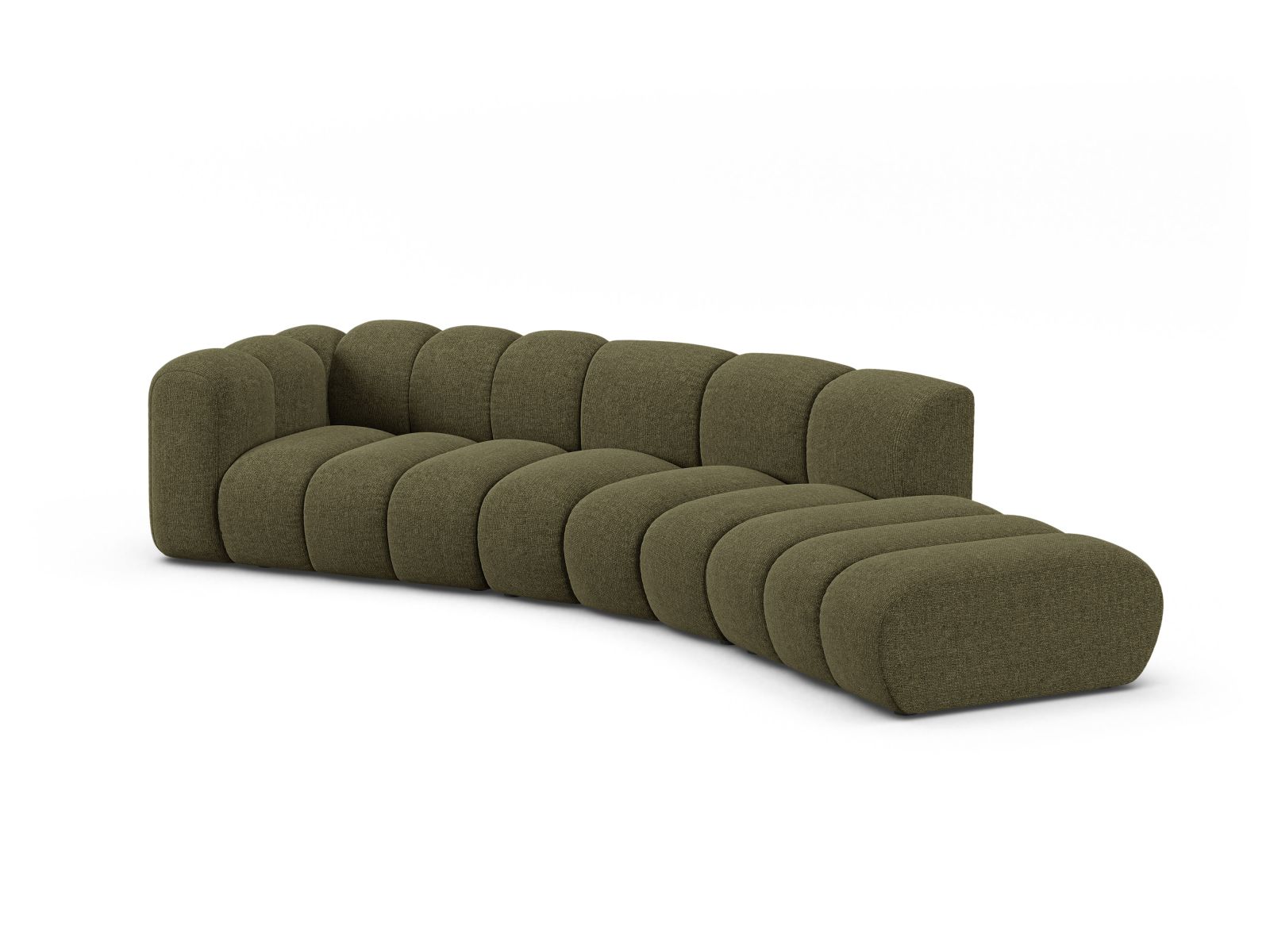 Right Modular Sofa, "Lupine", 5 Seats, 335x166x70