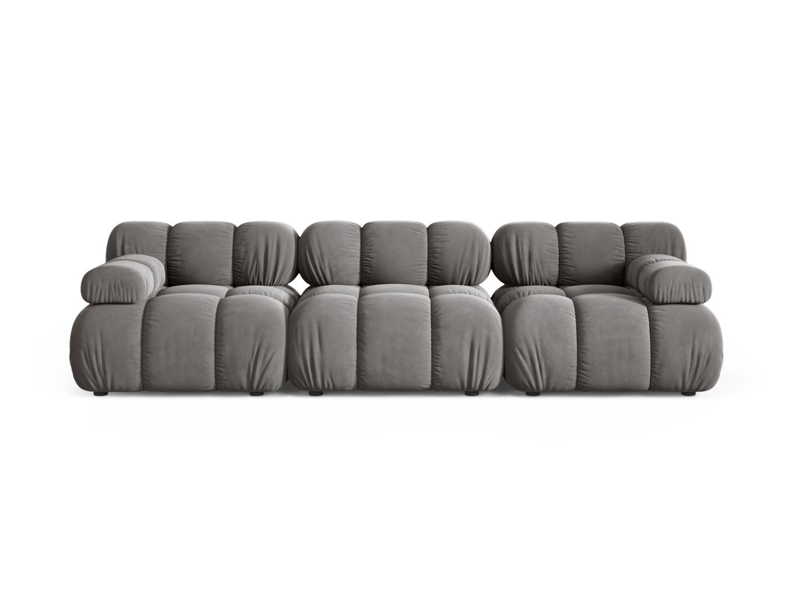 Velvet Modular Sofa, "Bellis", 3 Seats, 282x94x70