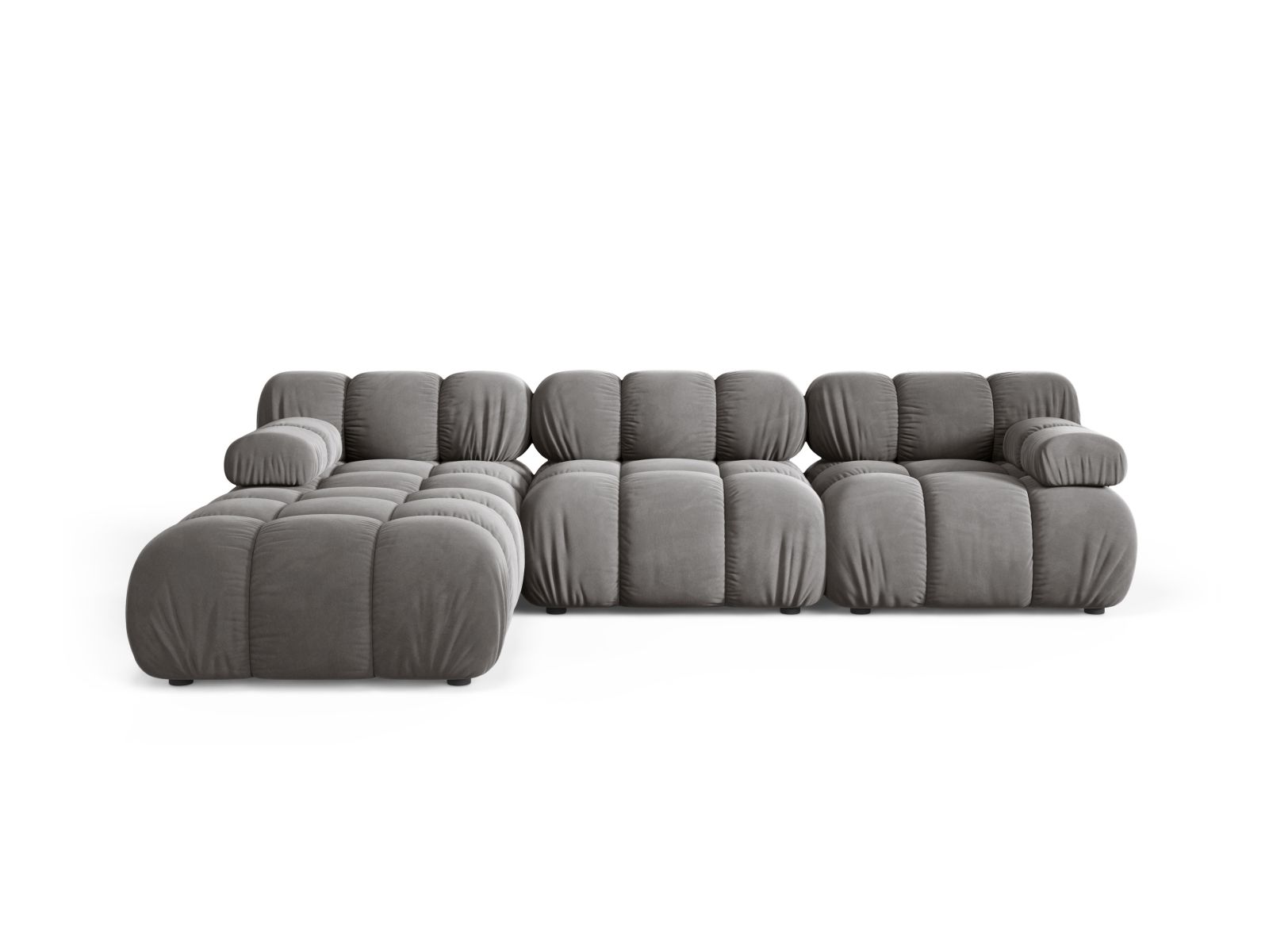 Velvet Modular Sofa, "Bellis", 4 Seats, 282x188x70
