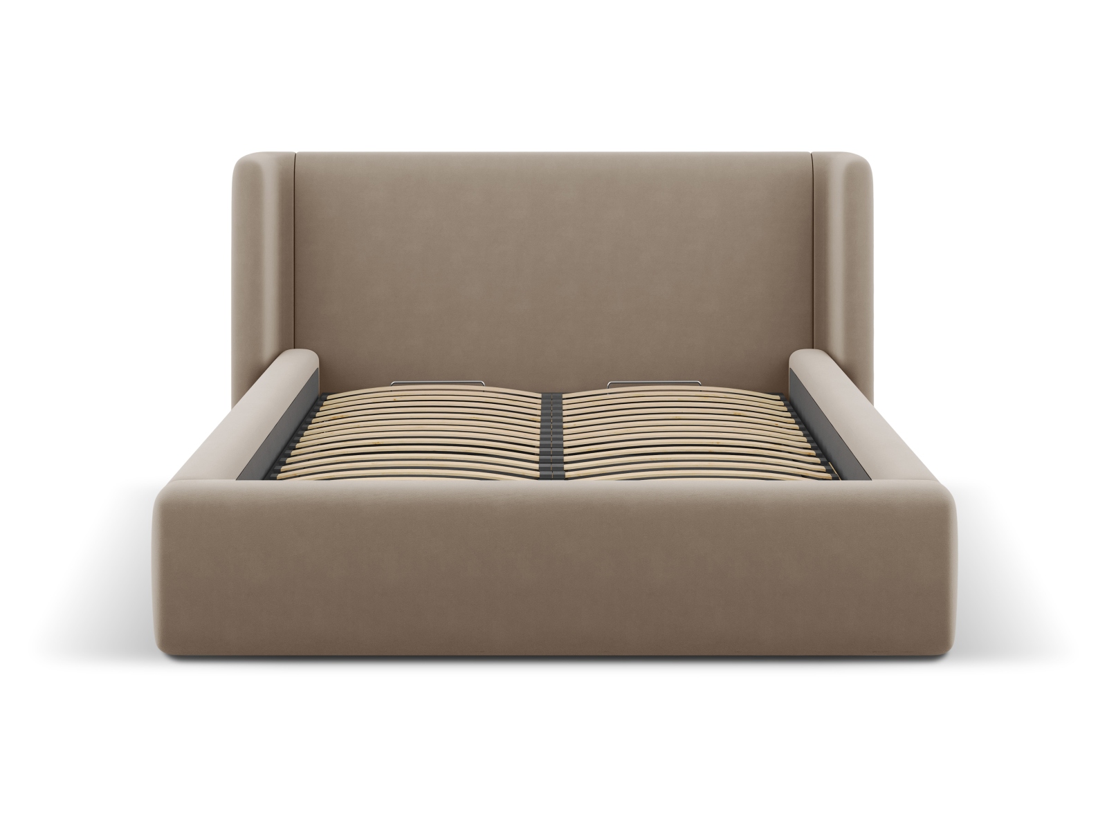 Velvet Storage Bed With Headboard, "Jolene", 204x230x100