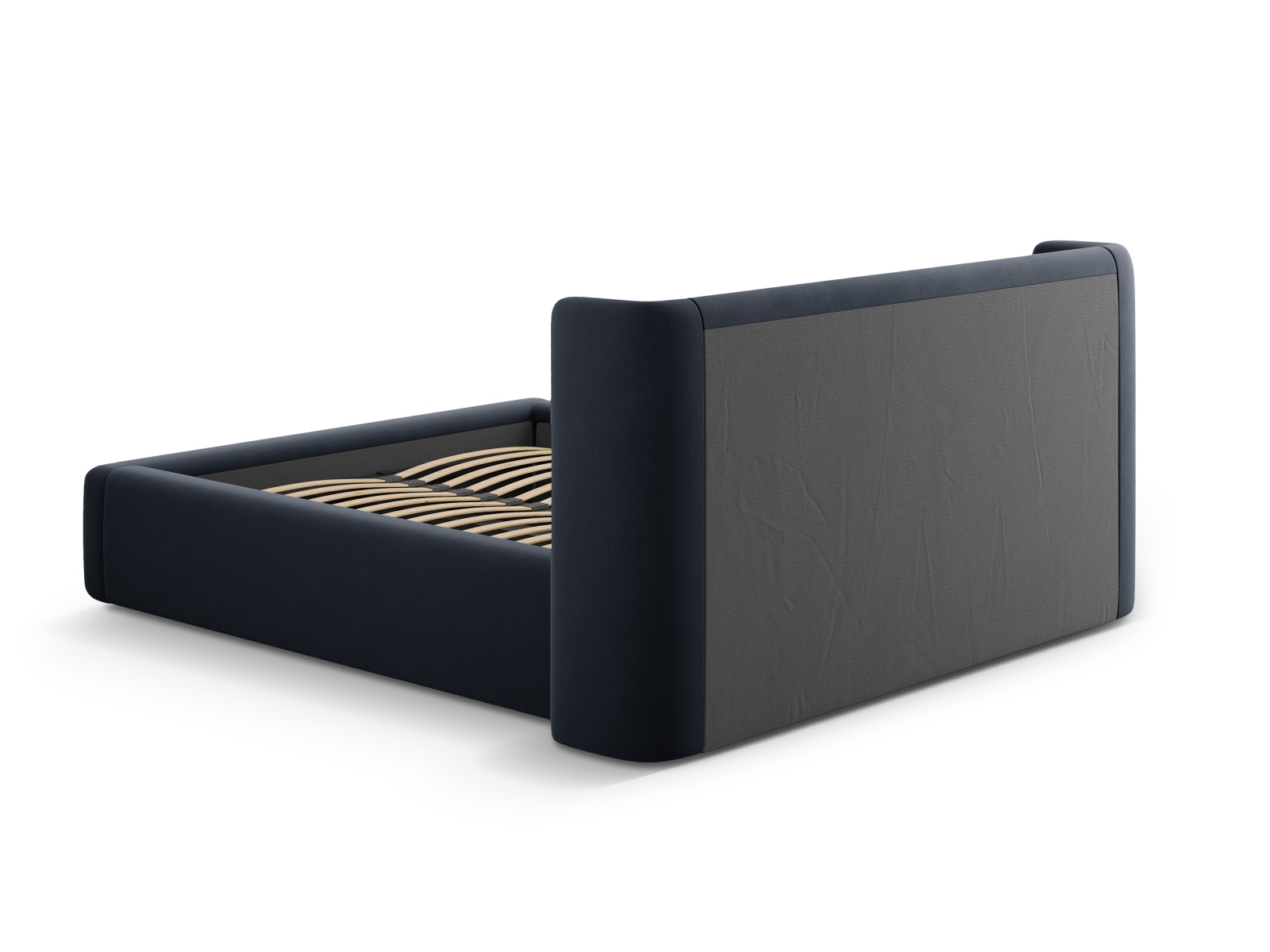 Velvet Storage Bed With Headboard, "Jolene", 204x230x100