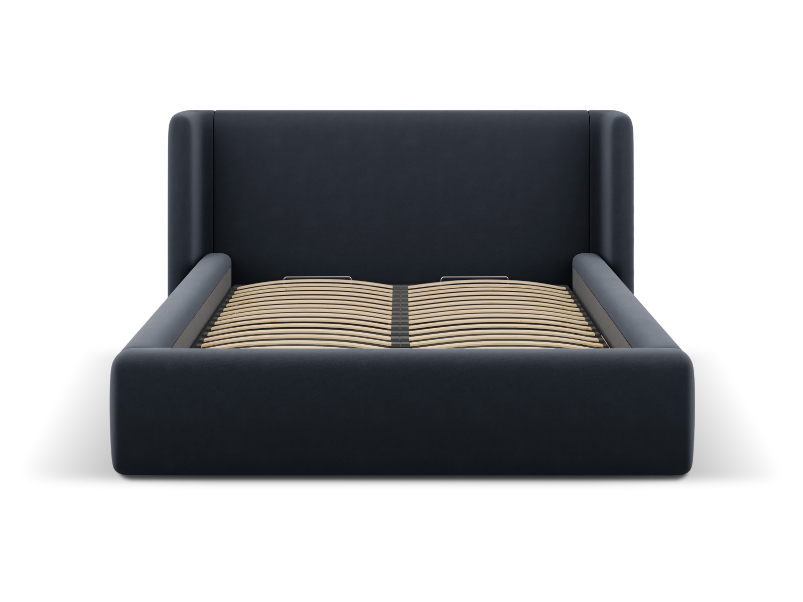Velvet Storage Bed With Headboard, "Jolene", 184x230x100