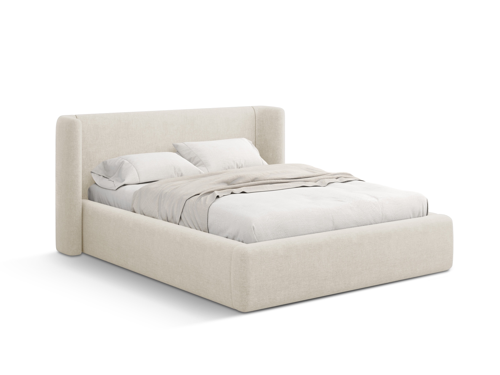 Storage Bed With Headboard, "Jolene", 224x230x100