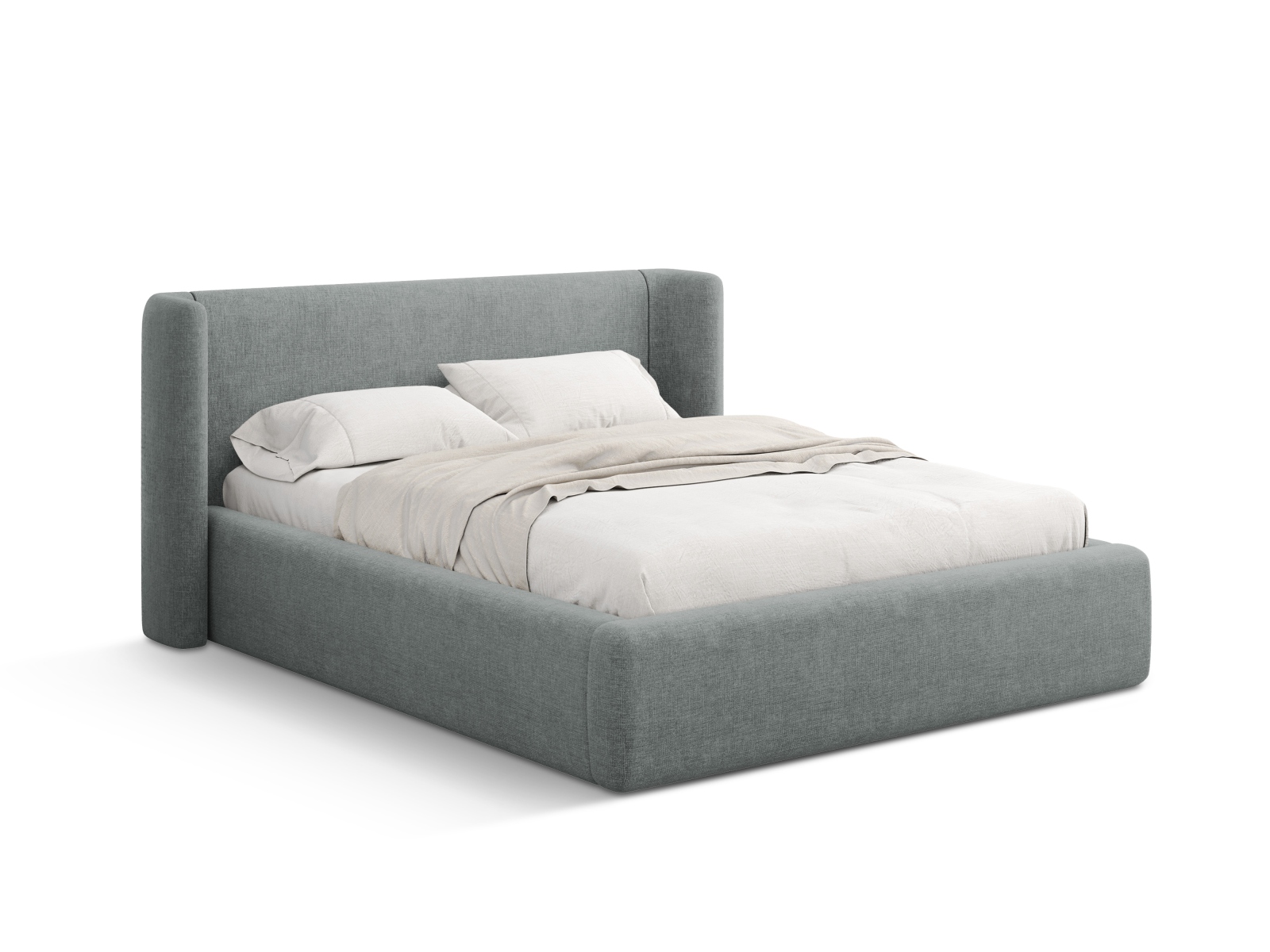 Storage Bed With Headboard, "Jolene", 184x230x100