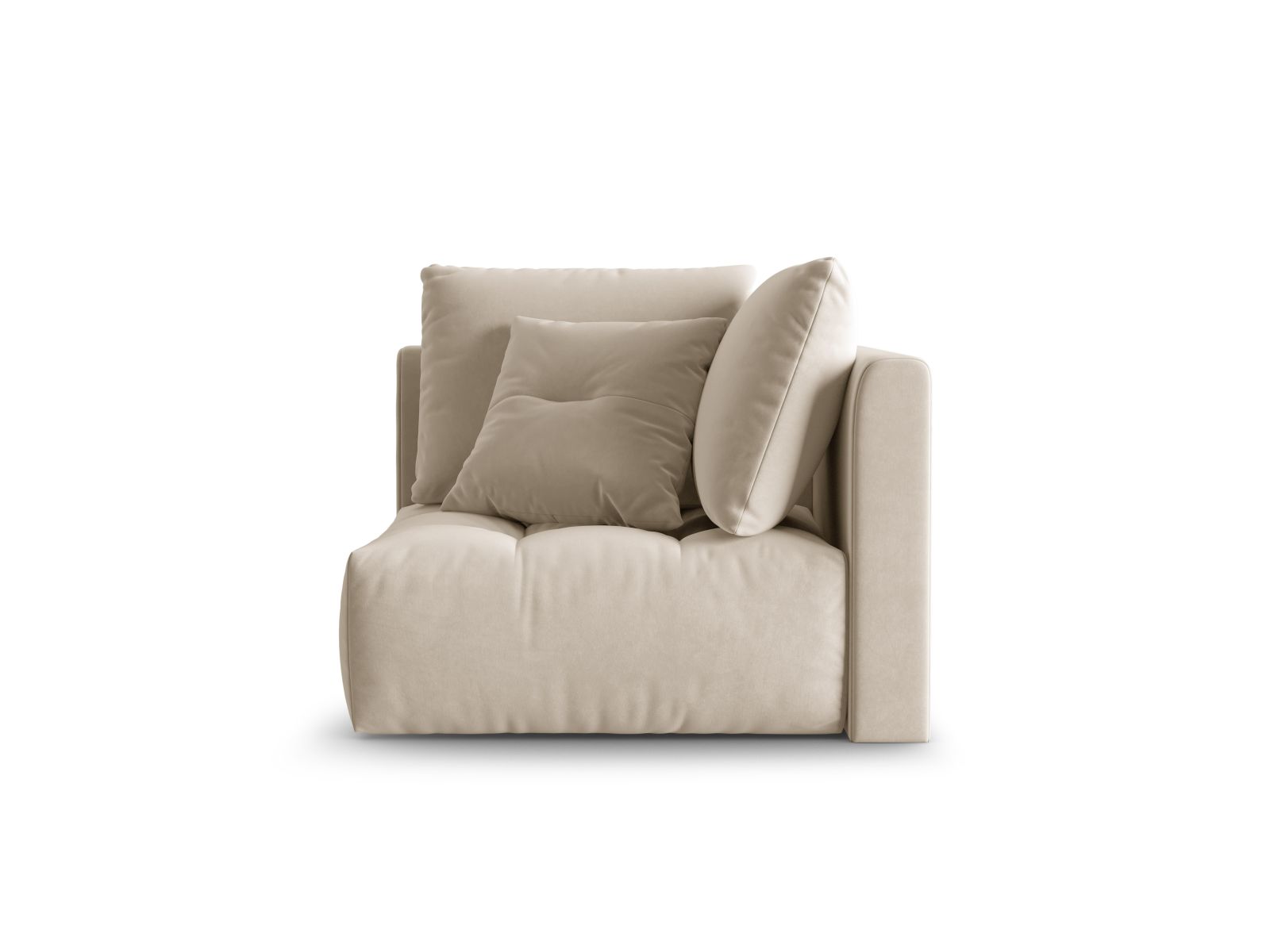 Velvet Modul Corner, "Bloom", 1 Seat, 105x105x97