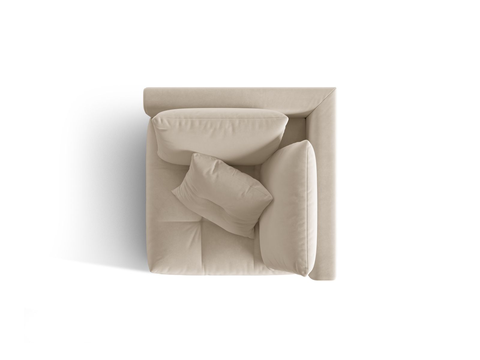 Velvet Modul Corner, "Bloom", 1 Seat, 105x105x97