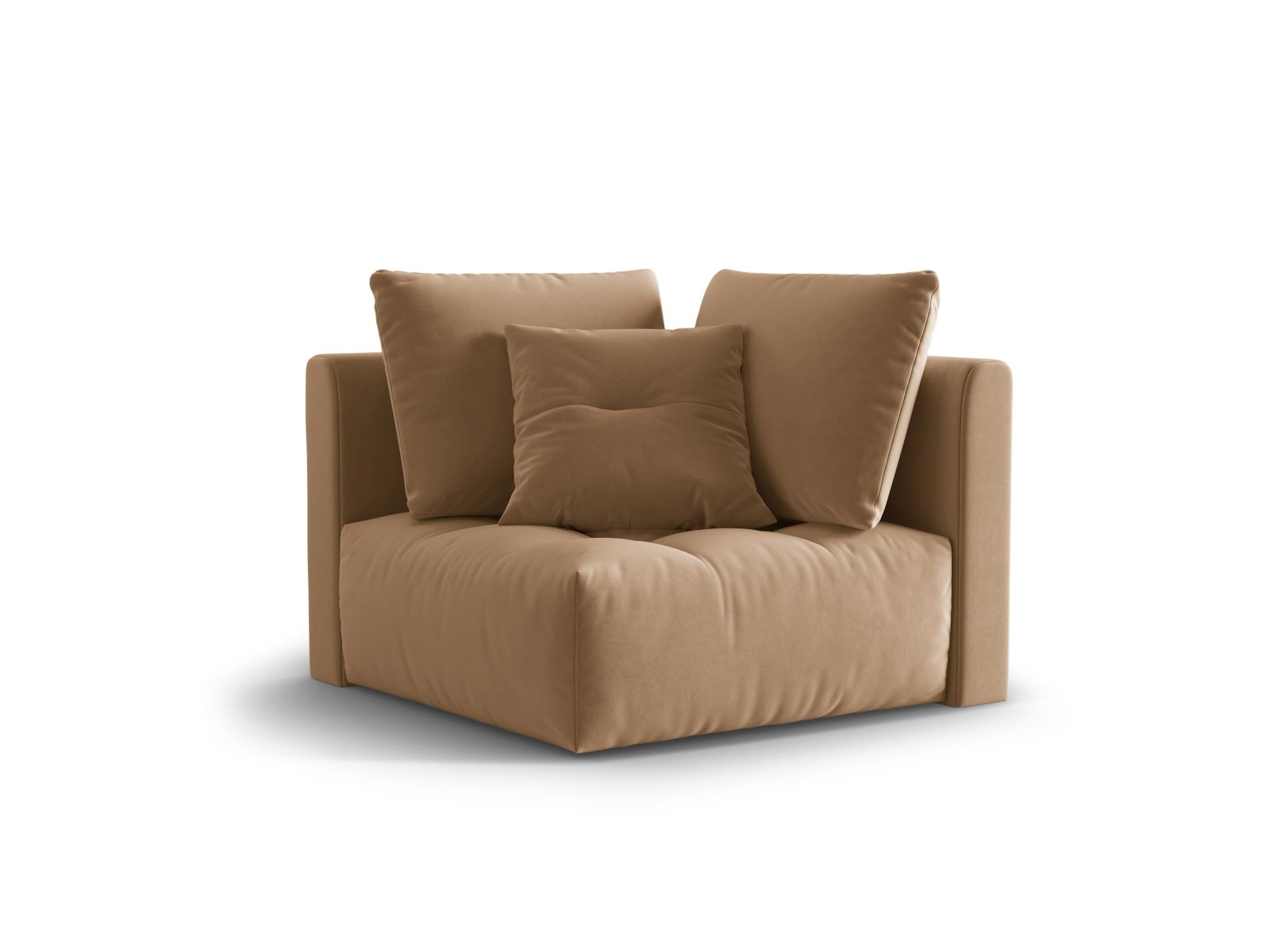 Velvet Modul Corner, "Bloom", 1 Seat, 105x105x97